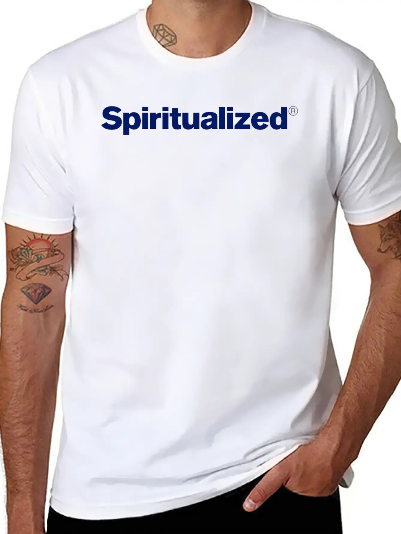 SPIRITUALIZED LOGO Essential Cotton Tee For Daily Outfits – Unisex Style