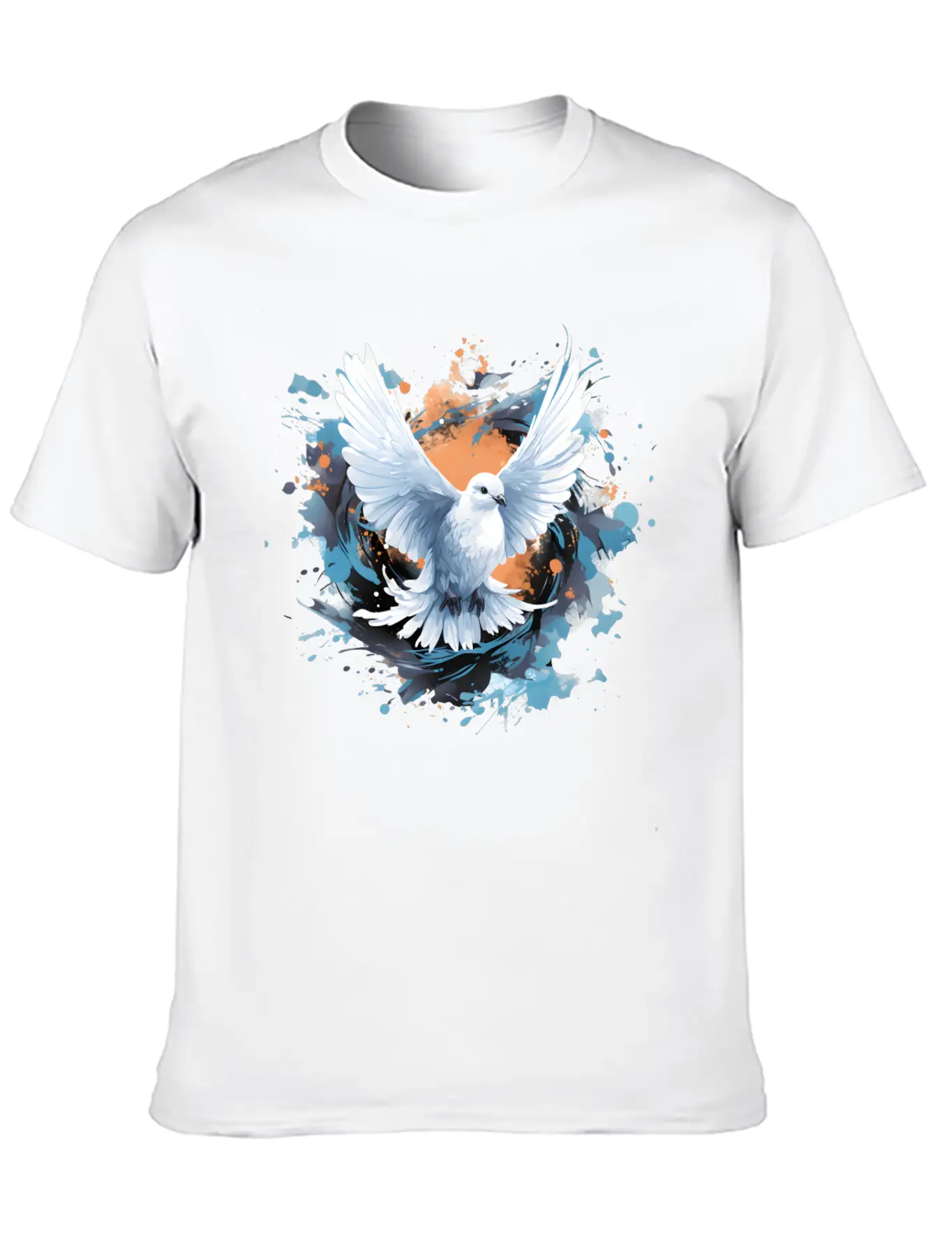 Splatter Of Peace Classic Cotton Tee – Unisex Comfort For Any Season
