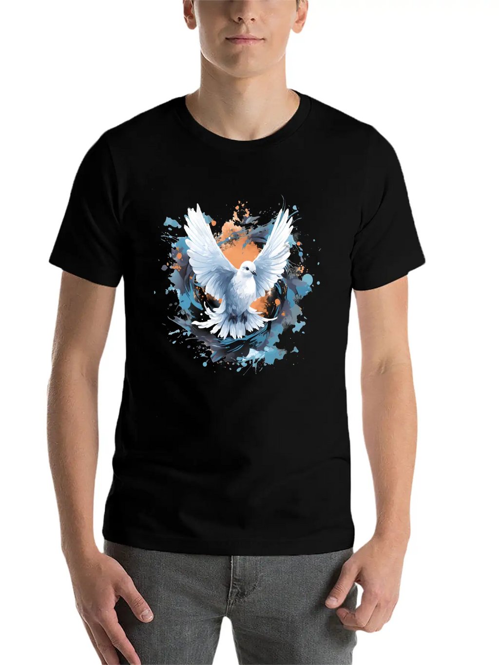 Splatter Of Peace Classic Cotton Tee – Unisex Comfort For Any Season