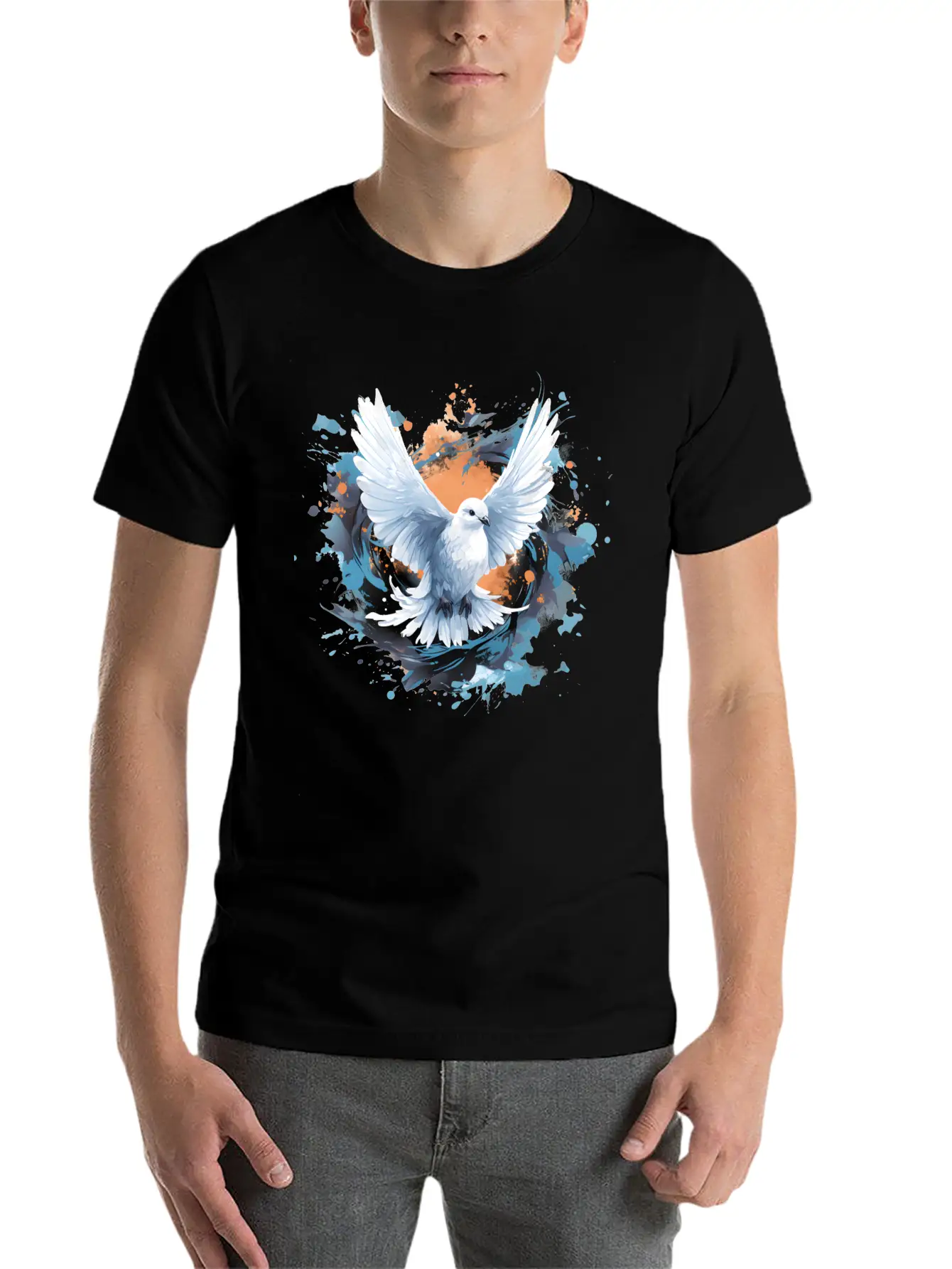 Splatter Of Peace Classic Cotton Tee – Unisex Comfort For Any Season