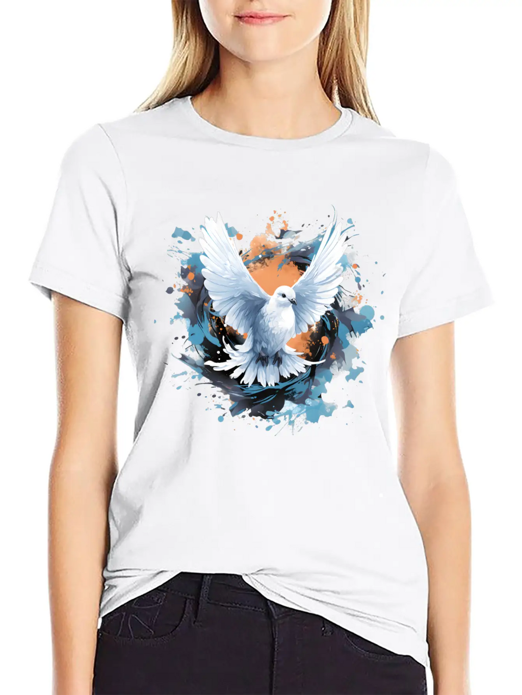 Splatter Of Peace Classic Cotton Tee – Unisex Comfort For Any Season