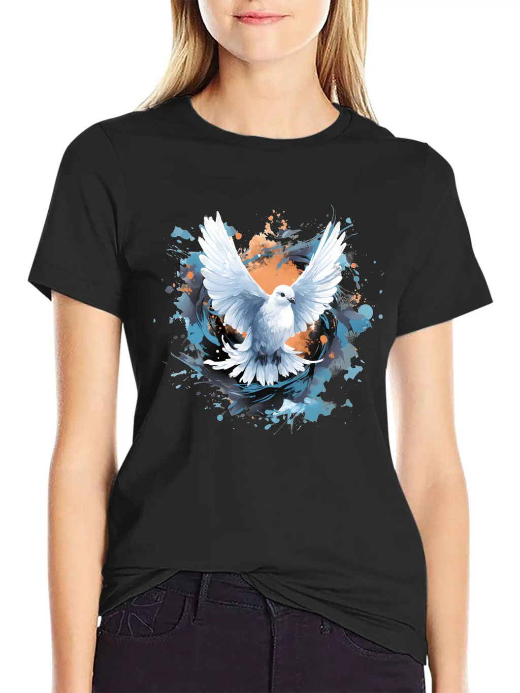 Splatter Of Peace Classic Cotton Tee – Unisex Comfort For Any Season