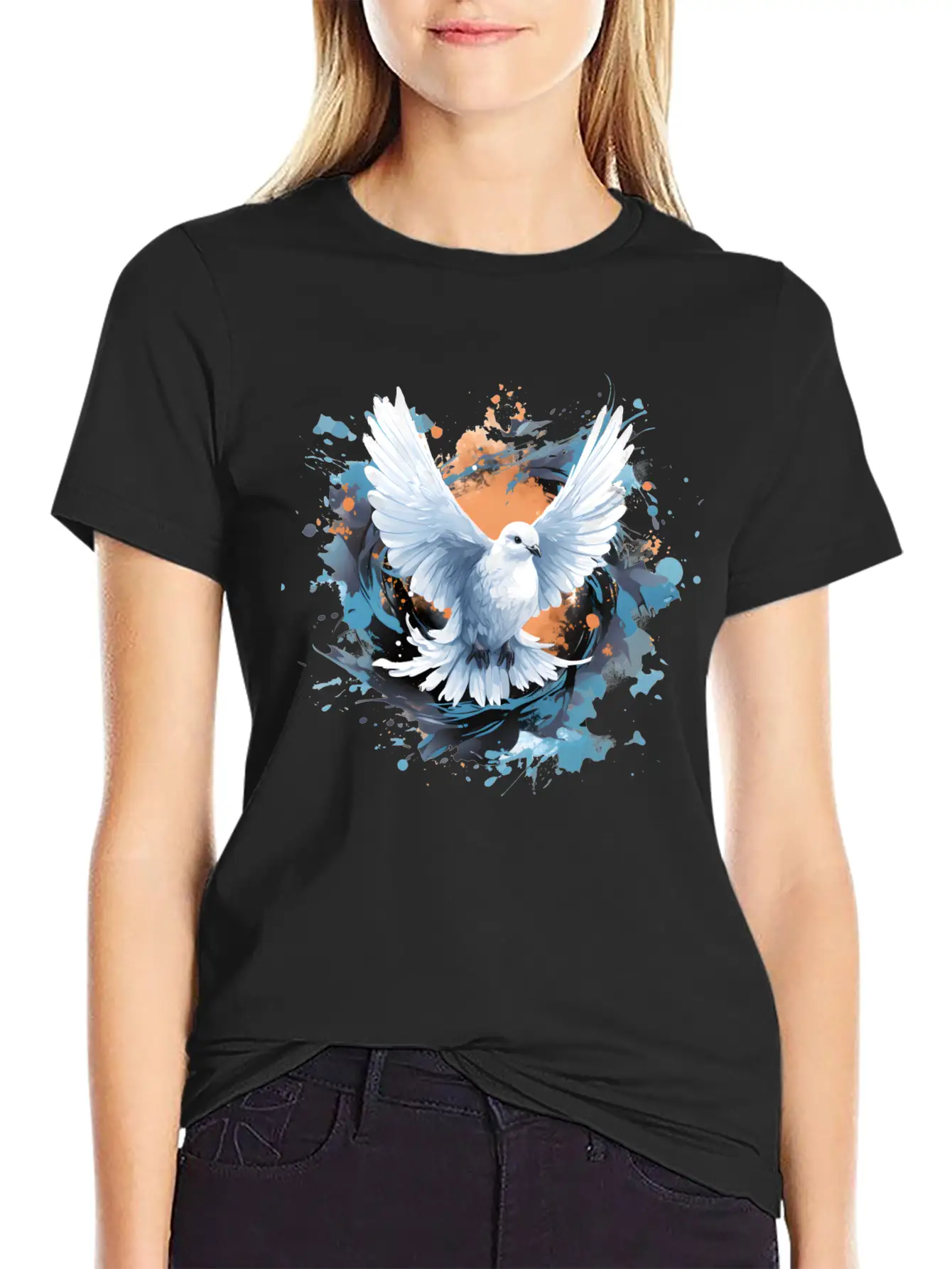 Splatter Of Peace Classic Cotton Tee – Unisex Comfort For Any Season