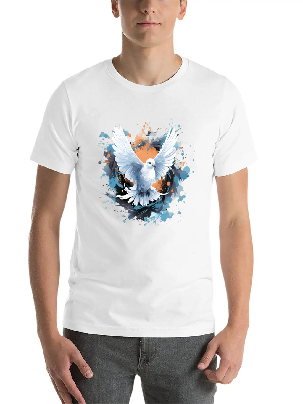 Splatter Of Peace Classic Cotton Tee – Unisex Comfort For Any Season