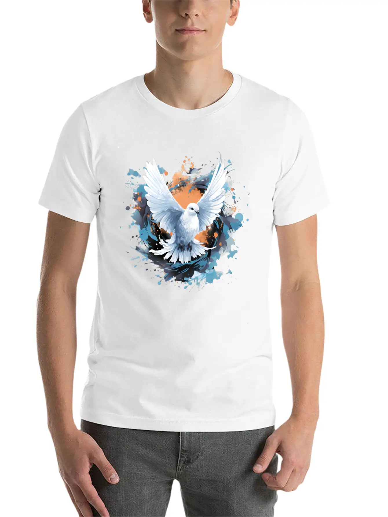 Splatter Of Peace Classic Cotton Tee – Unisex Comfort For Any Season