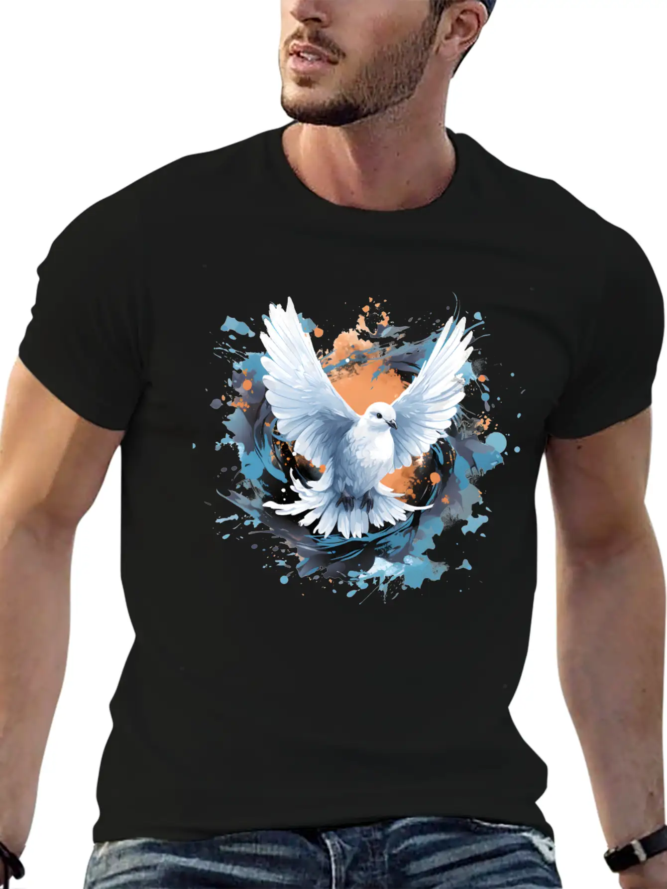 Splatter Of Peace Classic Cotton Tee – Unisex Comfort For Any Season
