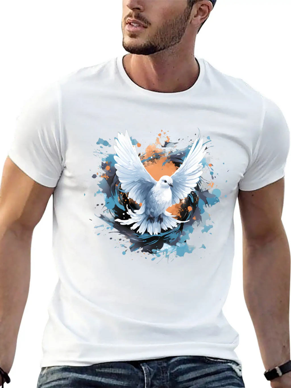 Splatter Of Peace Classic Cotton Tee – Unisex Comfort For Any Season