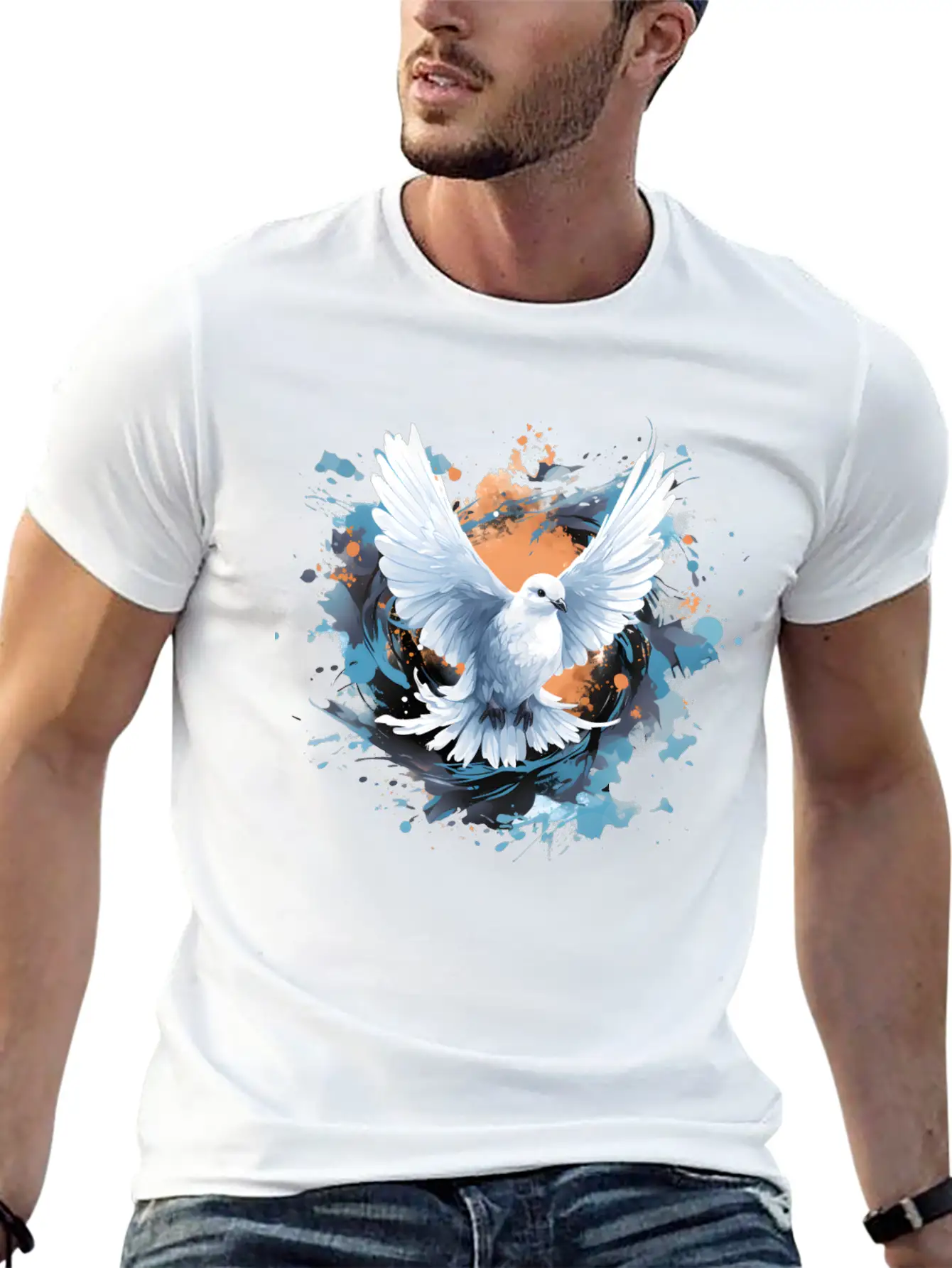 Splatter Of Peace Classic Cotton Tee – Unisex Comfort For Any Season