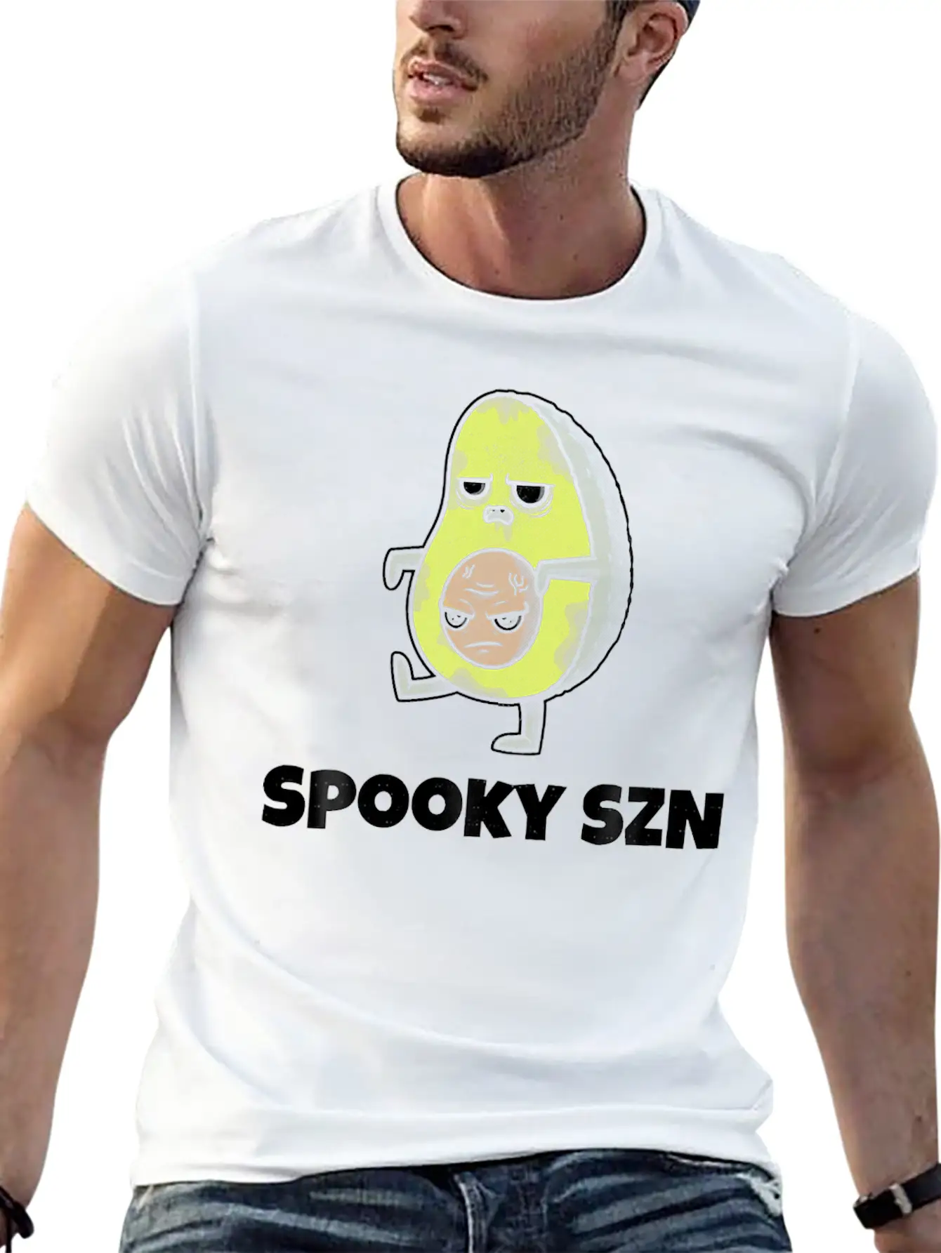 Spooky Szn Shirt Scary Avocado Keto Szn Diet Basic Graphic T-Shirt – Daily Comfort In Soft Cotton