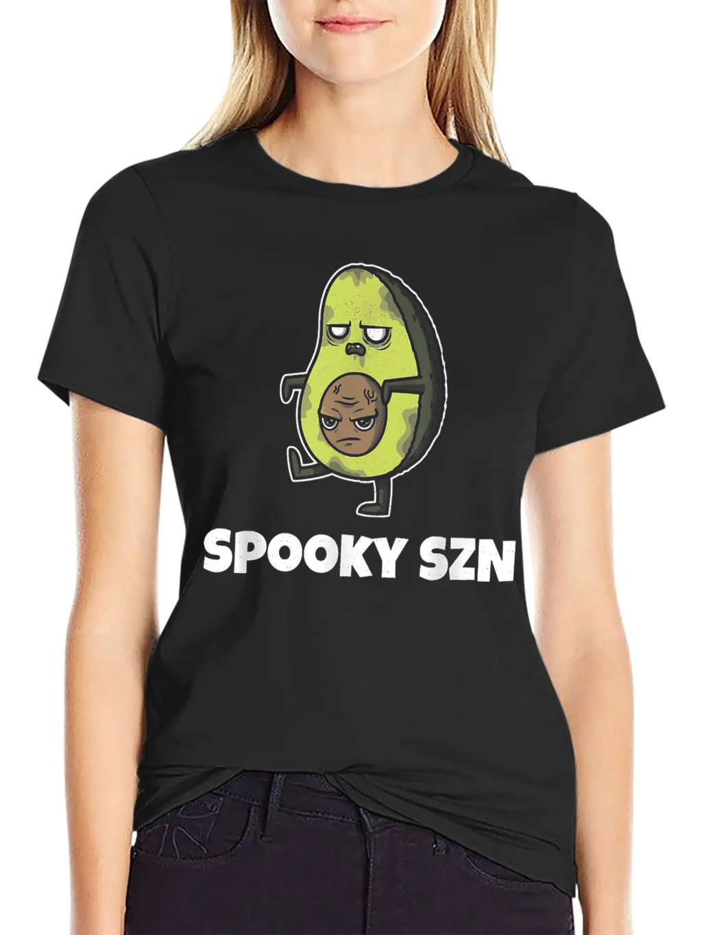 Spooky Szn Shirt Scary Avocado Keto Szn Diet Basic Graphic T-Shirt – Daily Comfort In Soft Cotton