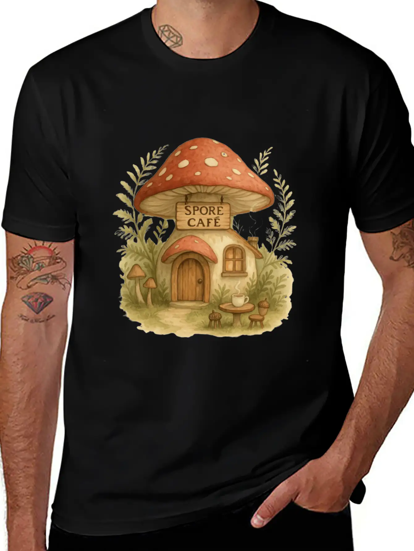 Spore Cafe Timeless Short Sleeve Tee – Comfy And Minimalist Design