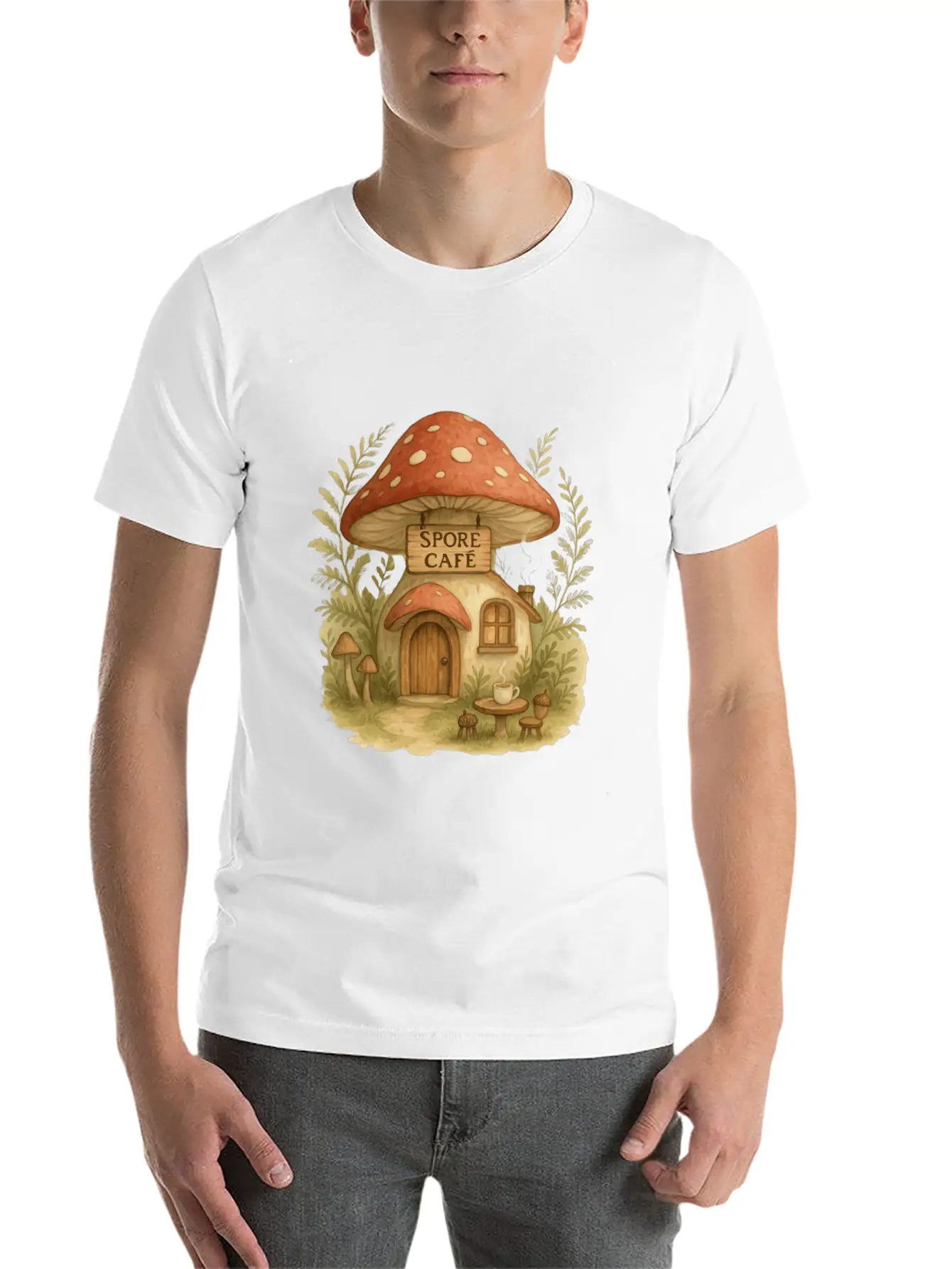 Spore Cafe Timeless Short Sleeve Tee – Comfy And Minimalist Design