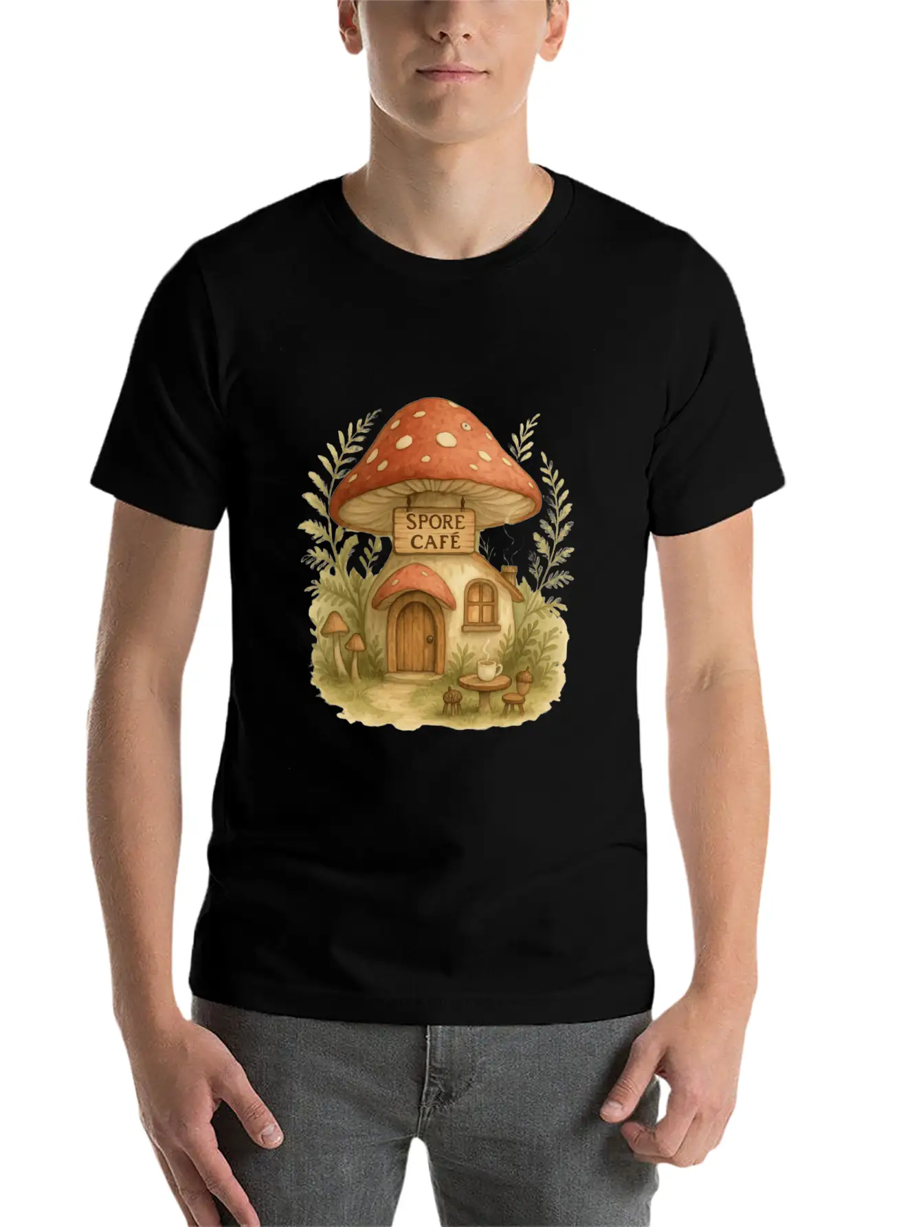 Spore Cafe Timeless Short Sleeve Tee – Comfy And Minimalist Design