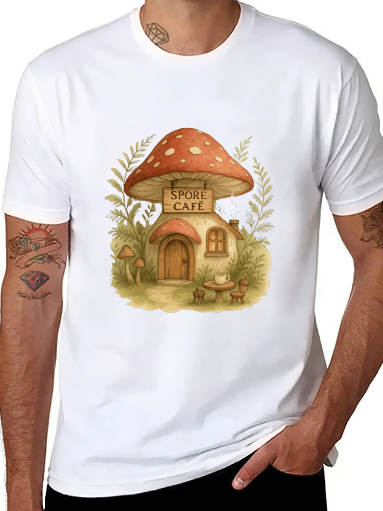 Spore Cafe Timeless Short Sleeve Tee – Comfy And Minimalist Design
