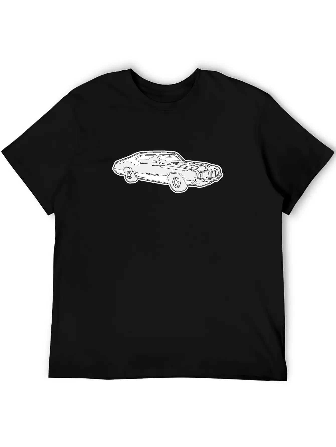 Sports Car Retro Style USA American Culture Essential Cotton Tee For Daily Outfits – Unisex Style
