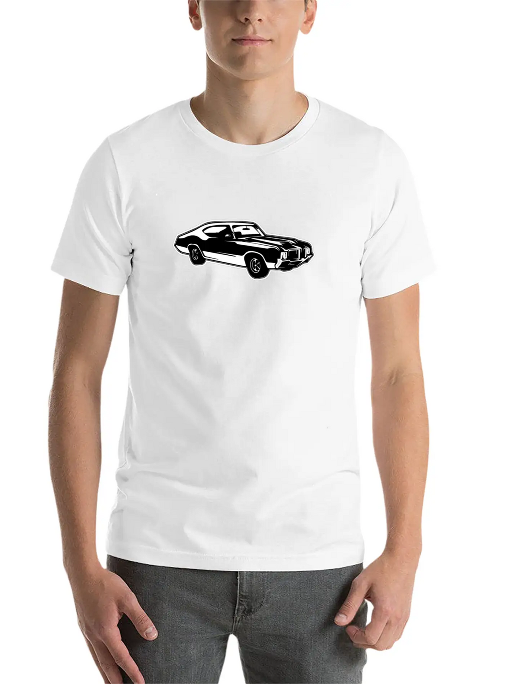 Sports Car Retro Style USA American Culture Essential Cotton Tee For Daily Outfits – Unisex Style