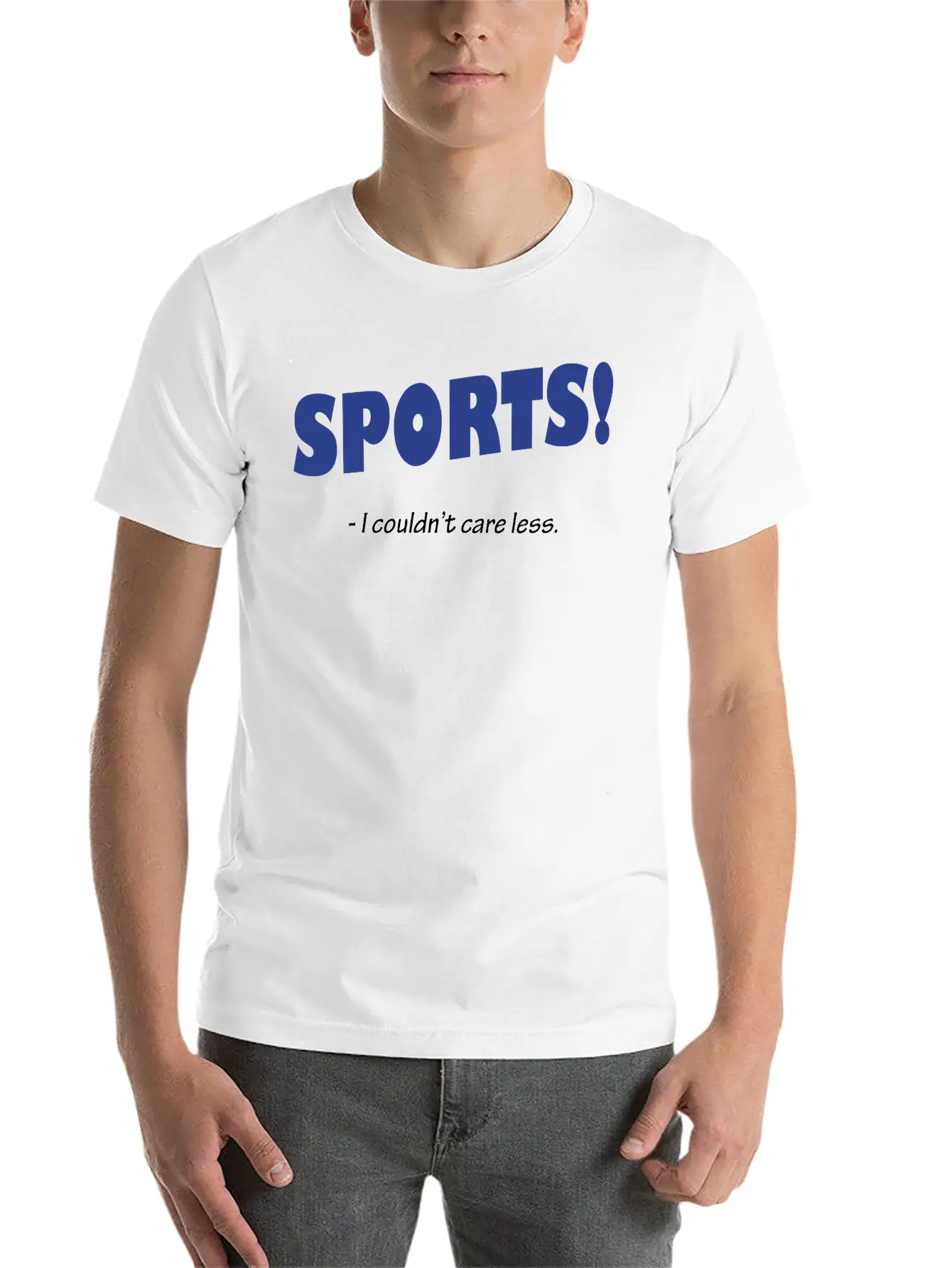 Sports! I Couldn't Care Less Breathable Graphic T-Shirt – Perfect For Casual Days