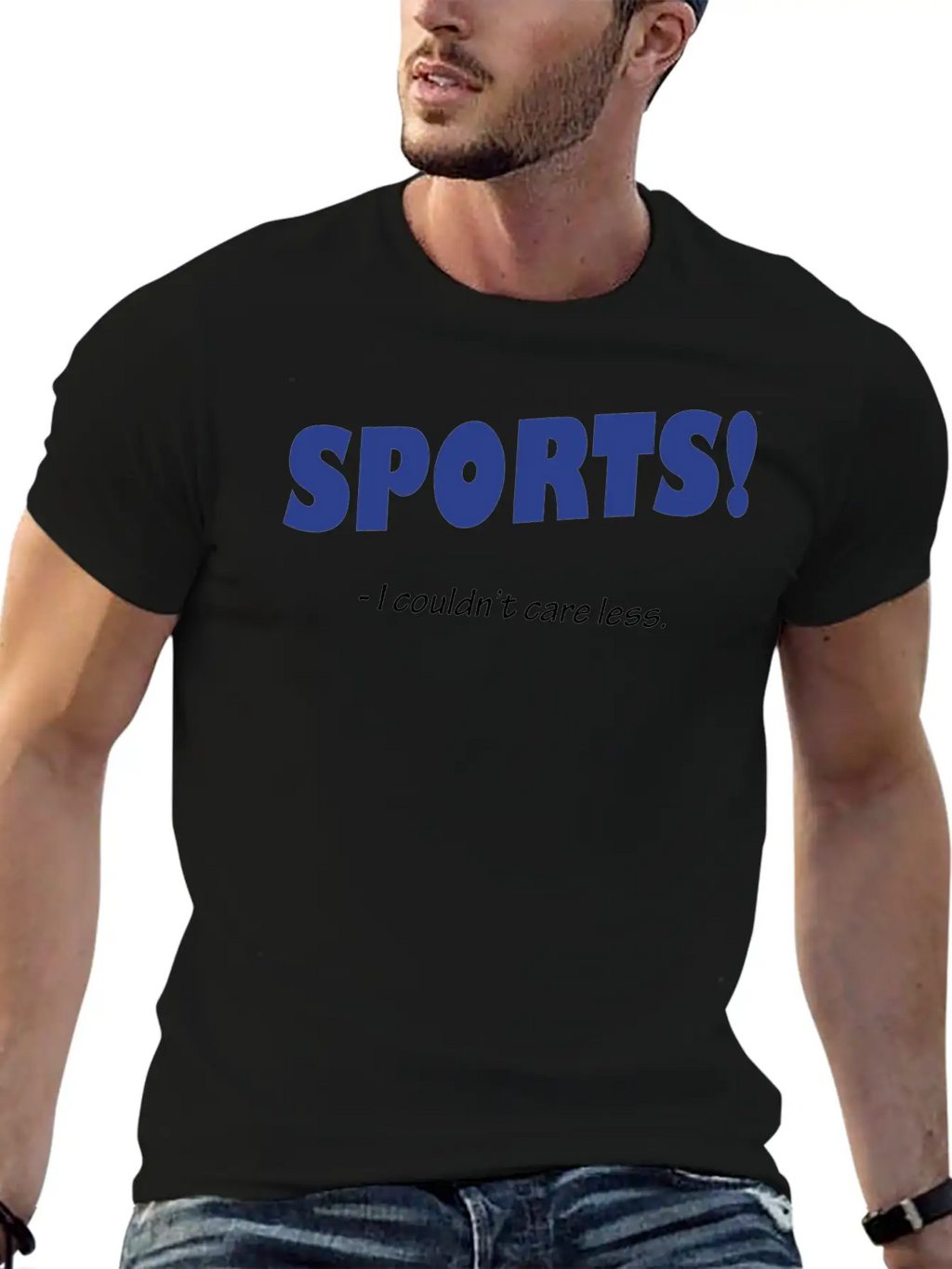 Sports! I Couldn't Care Less Breathable Graphic T-Shirt – Perfect For Casual Days