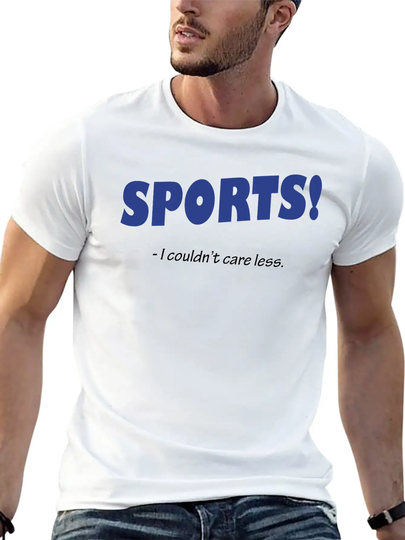 Sports! I Couldn't Care Less Breathable Graphic T-Shirt – Perfect For Casual Days