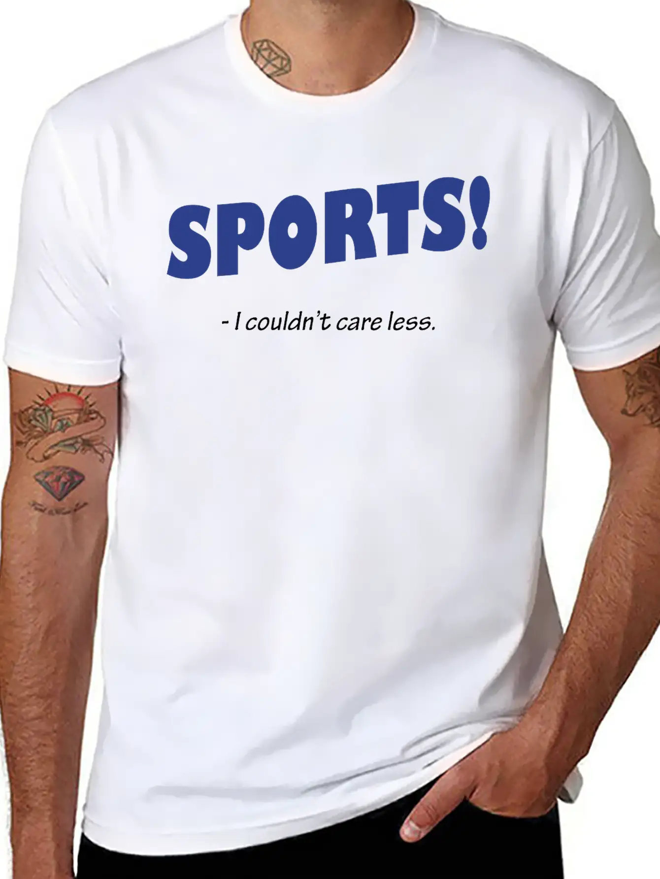 Sports! I Couldn't Care Less Breathable Graphic T-Shirt – Perfect For Casual Days