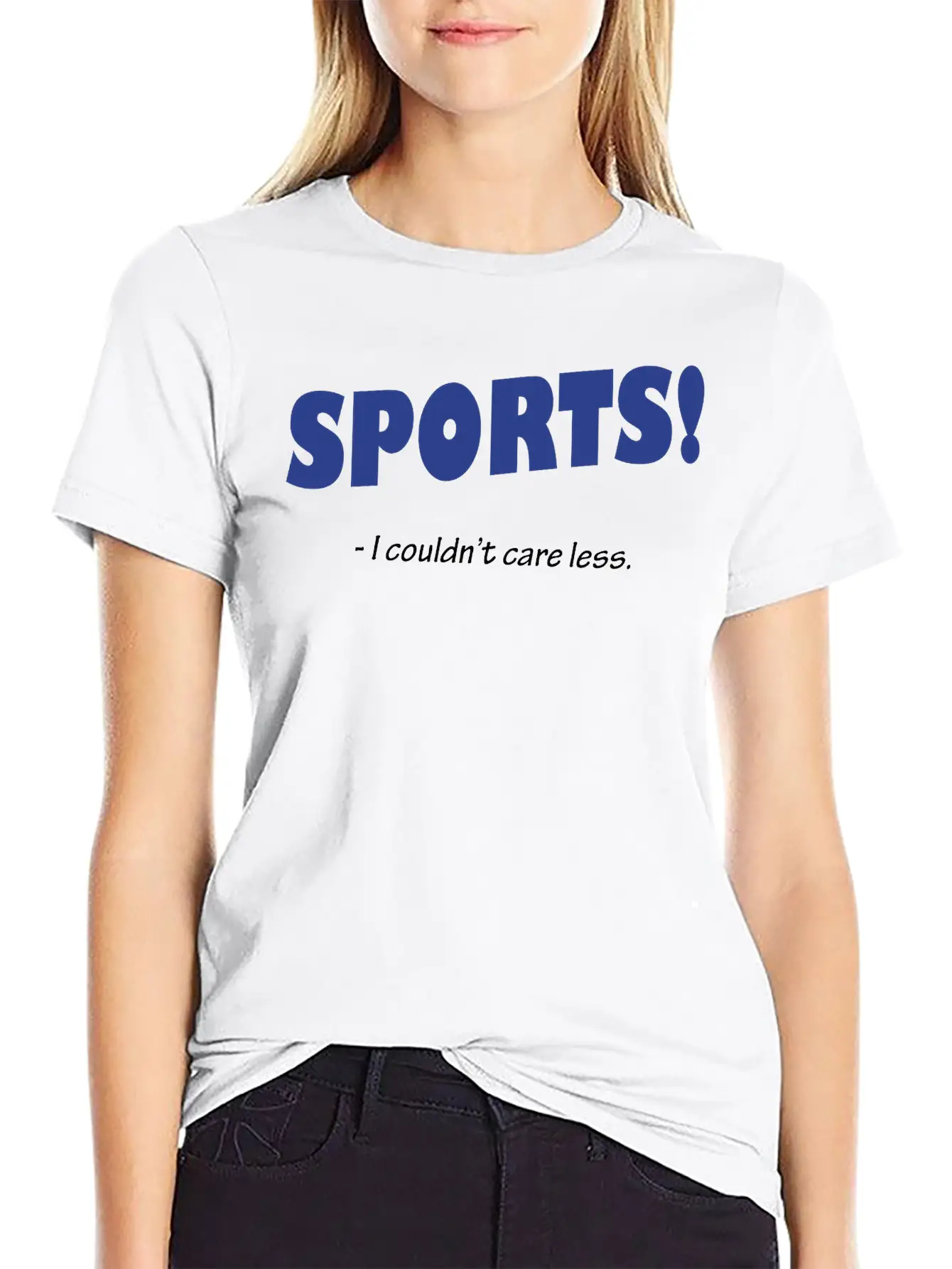 Sports! I Couldn't Care Less Breathable Graphic T-Shirt – Perfect For Casual Days