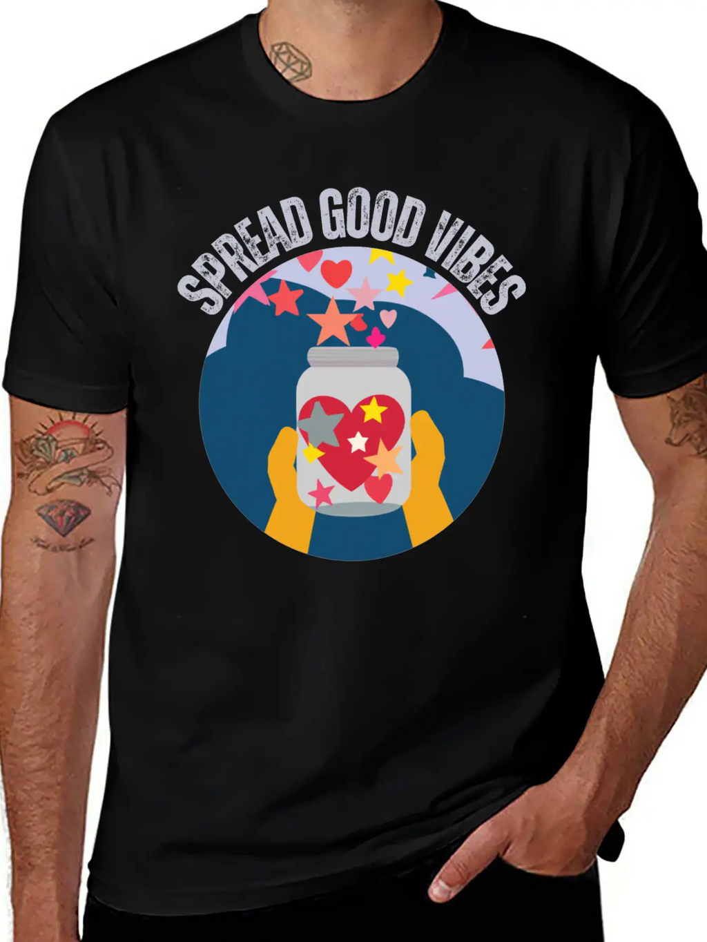 Spread Good Vibes Timeless Short Sleeve Tee – Comfy And Minimalist Design