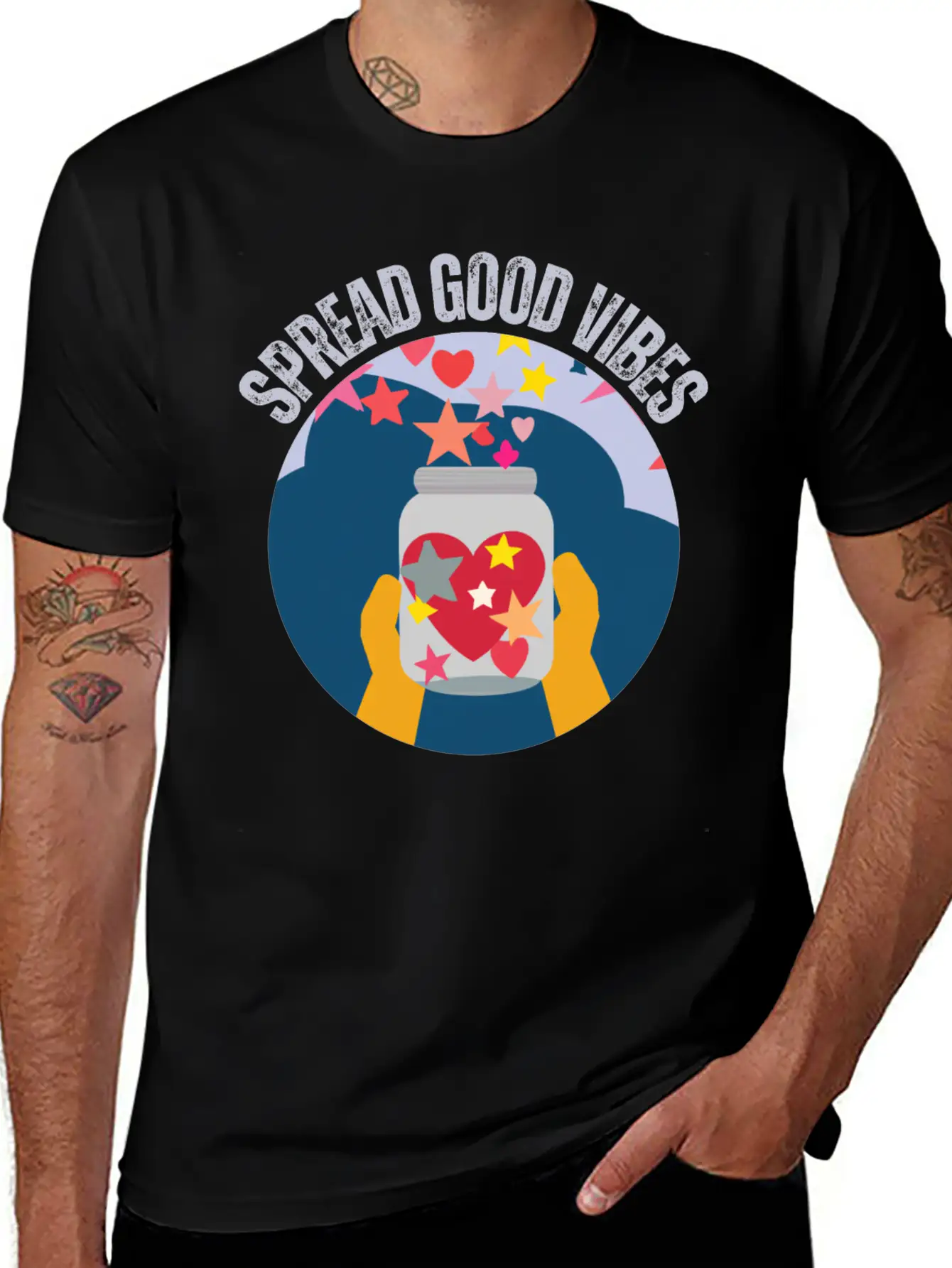 Spread Good Vibes Timeless Short Sleeve Tee – Comfy And Minimalist Design