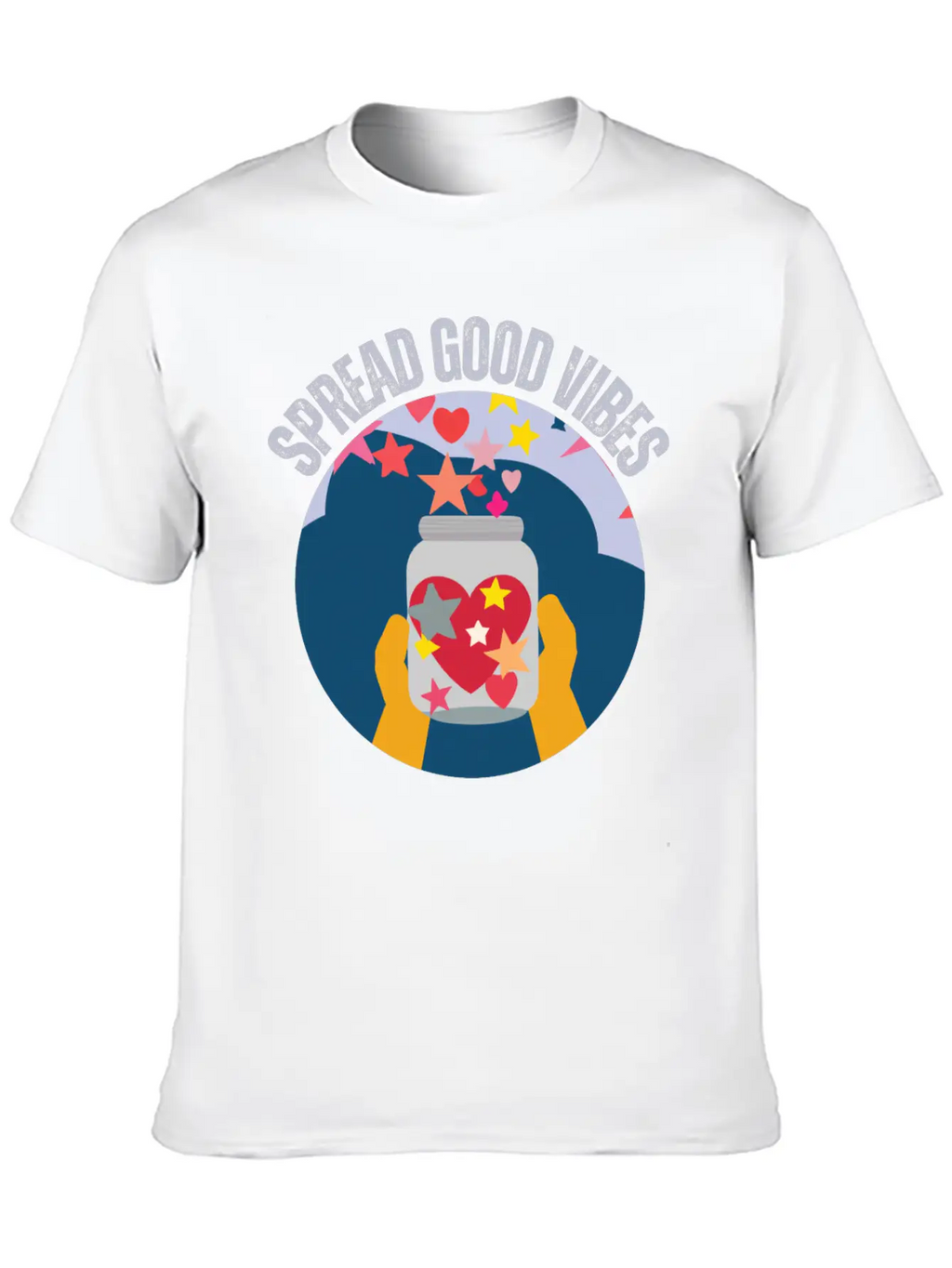 Spread Good Vibes Timeless Short Sleeve Tee – Comfy And Minimalist Design