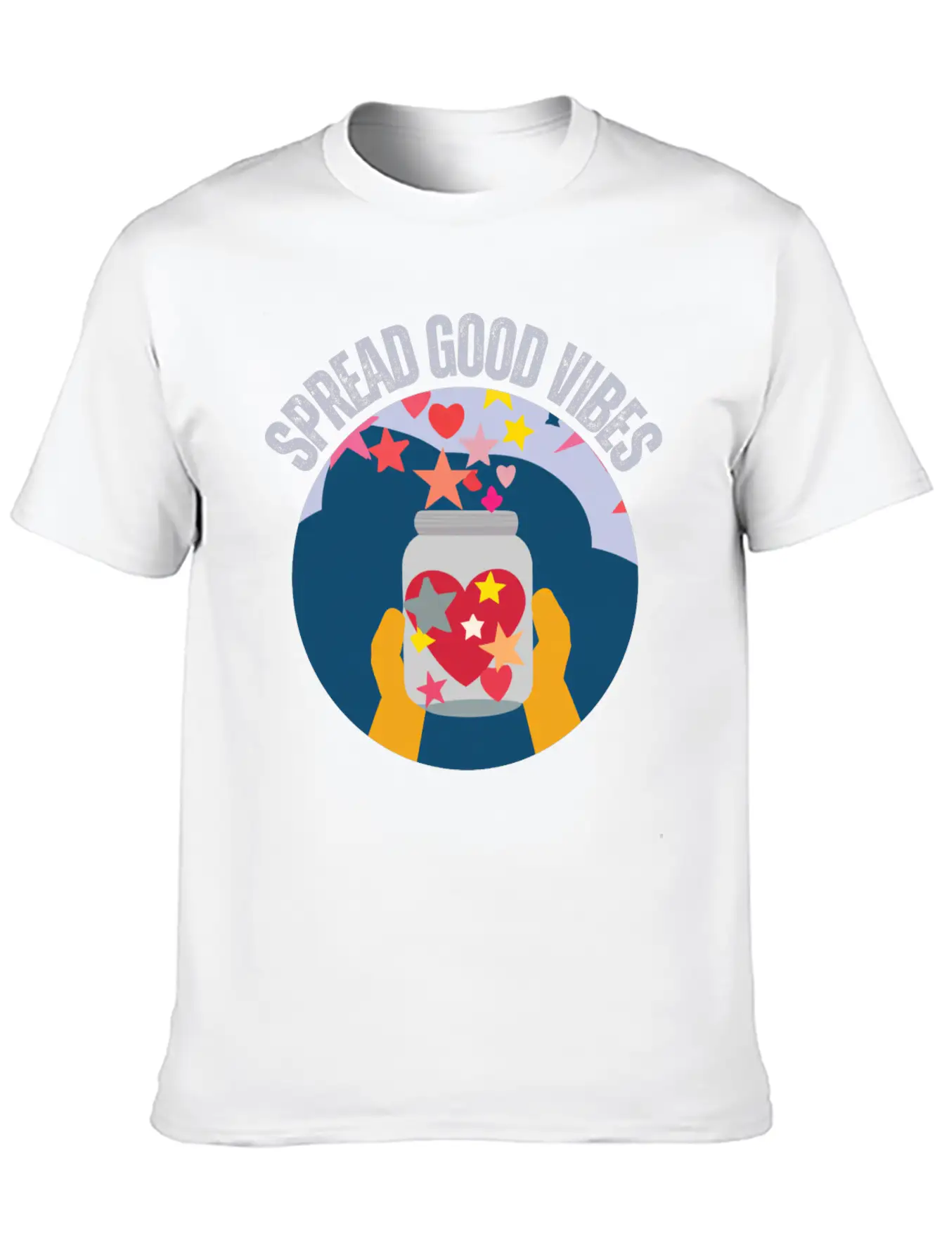 Spread Good Vibes Timeless Short Sleeve Tee – Comfy And Minimalist Design