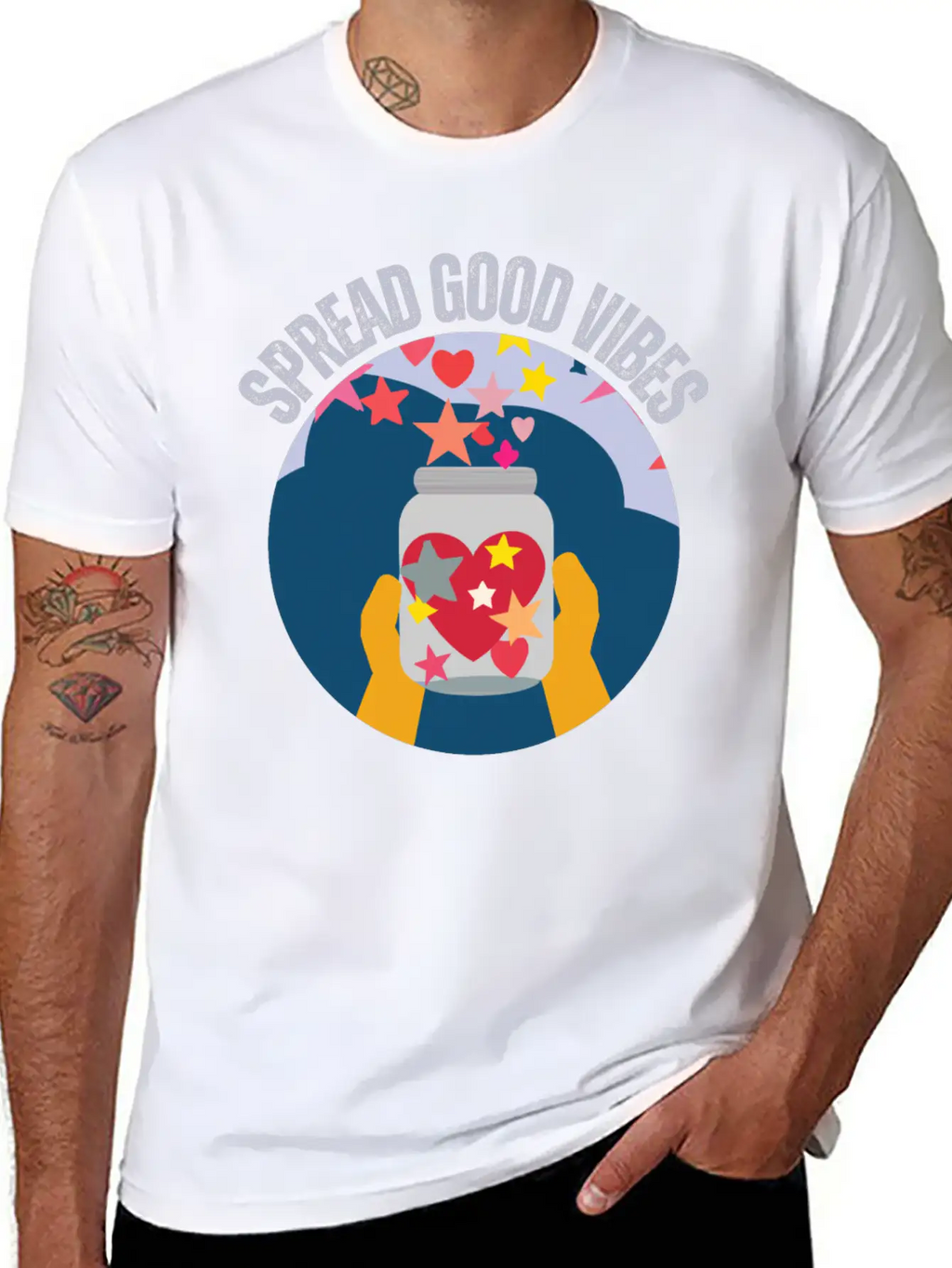 Spread Good Vibes Timeless Short Sleeve Tee – Comfy And Minimalist Design