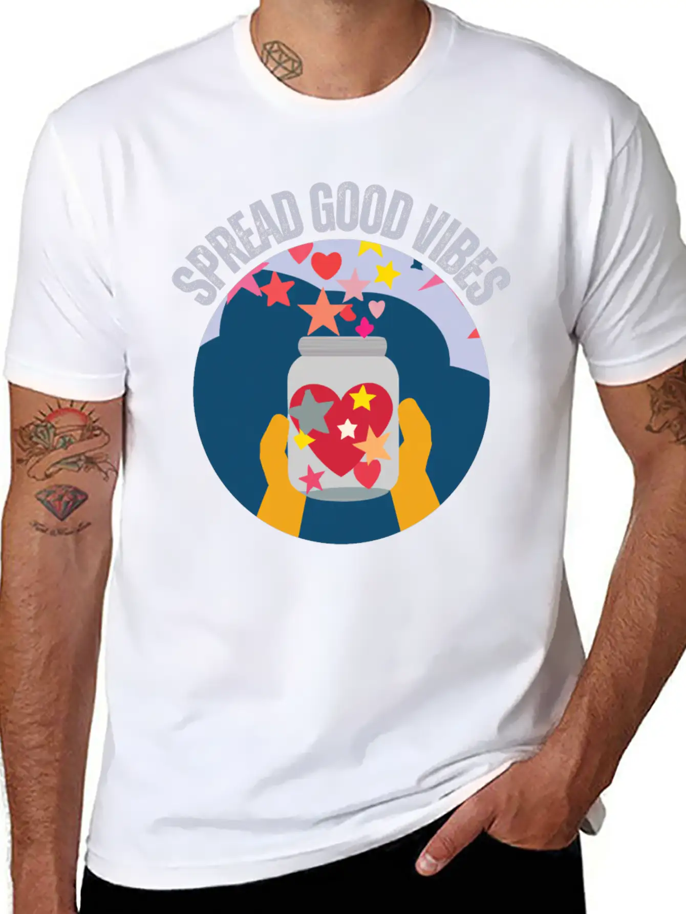 Spread Good Vibes Timeless Short Sleeve Tee – Comfy And Minimalist Design
