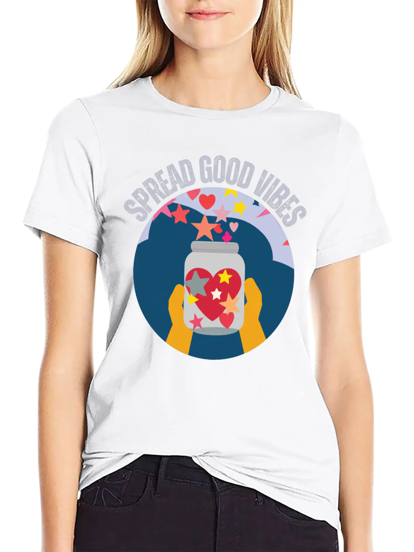 Spread Good Vibes Timeless Short Sleeve Tee – Comfy And Minimalist Design