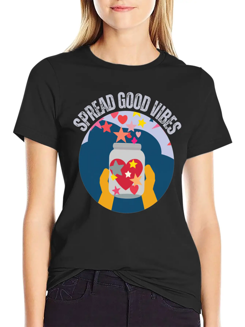 Spread Good Vibes Timeless Short Sleeve Tee – Comfy And Minimalist Design