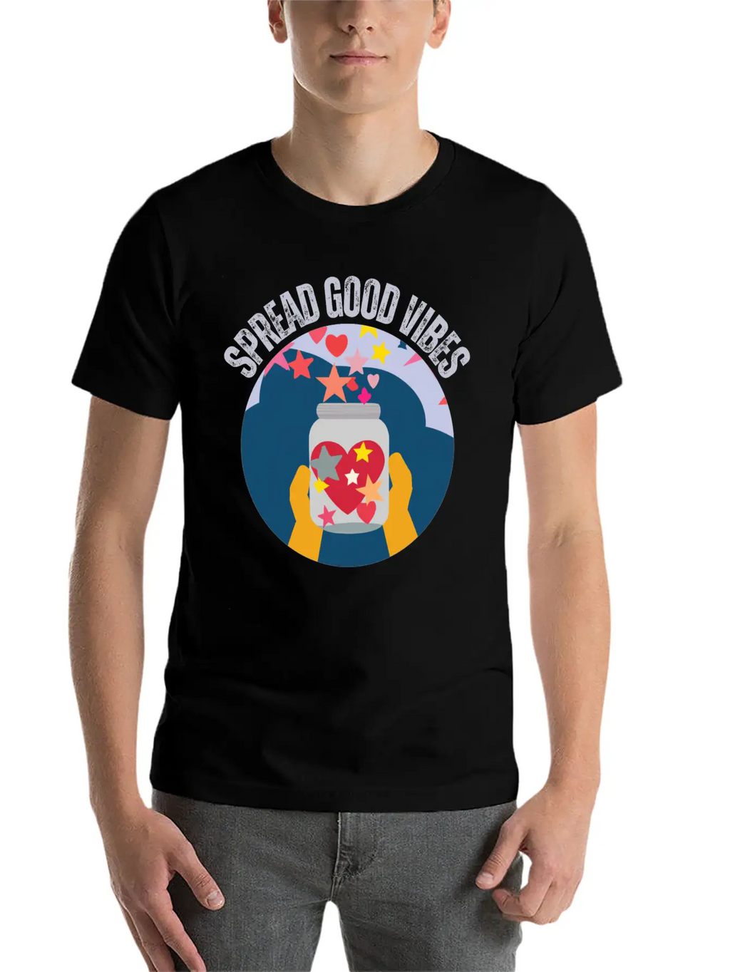 Spread Good Vibes Timeless Short Sleeve Tee – Comfy And Minimalist Design