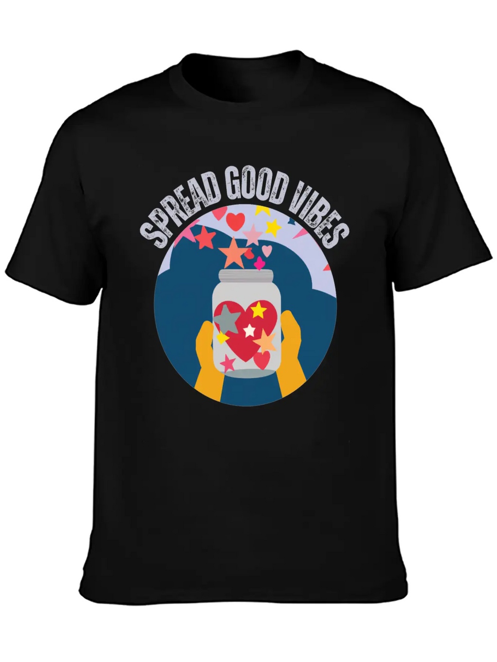 Spread Good Vibes Timeless Short Sleeve Tee – Comfy And Minimalist Design