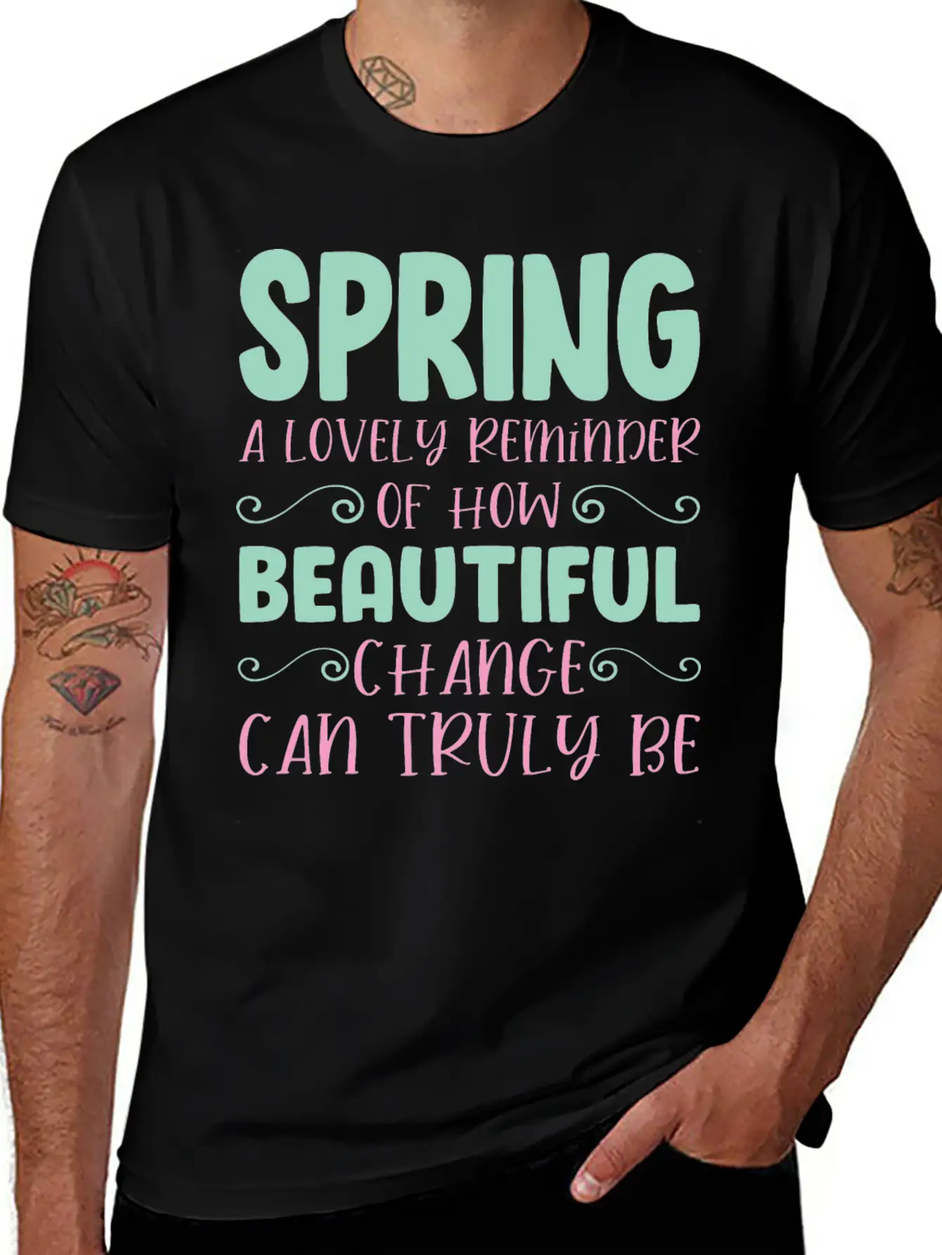 Spring A Lovely Reminder Breathable Graphic T-Shirt – Perfect For Casual Days
