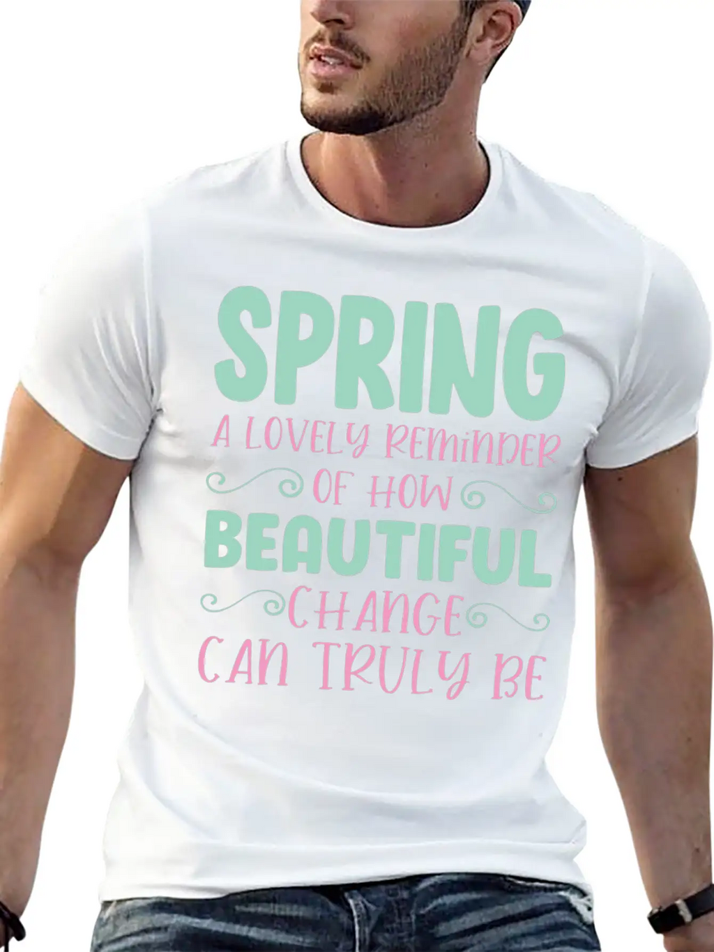 Spring A Lovely Reminder Breathable Graphic T-Shirt – Perfect For Casual Days