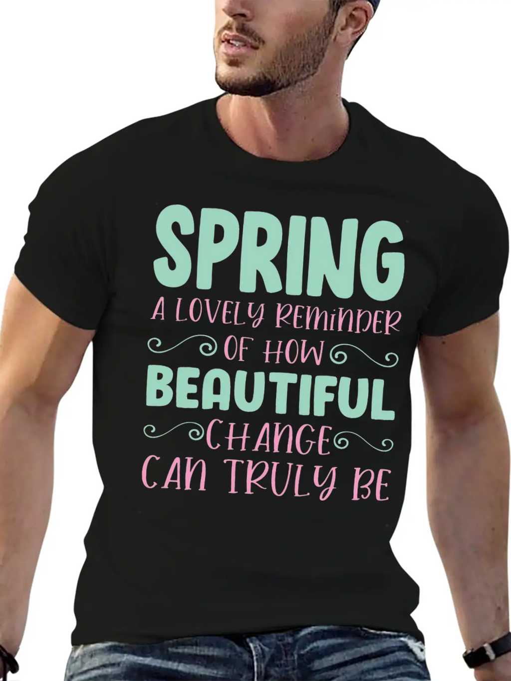 Spring A Lovely Reminder Breathable Graphic T-Shirt – Perfect For Casual Days