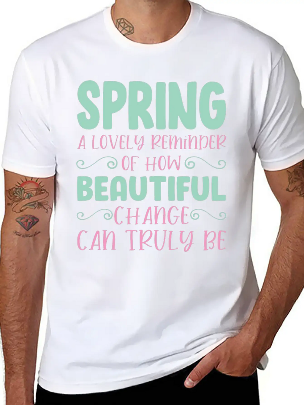 Spring A Lovely Reminder Breathable Graphic T-Shirt – Perfect For Casual Days