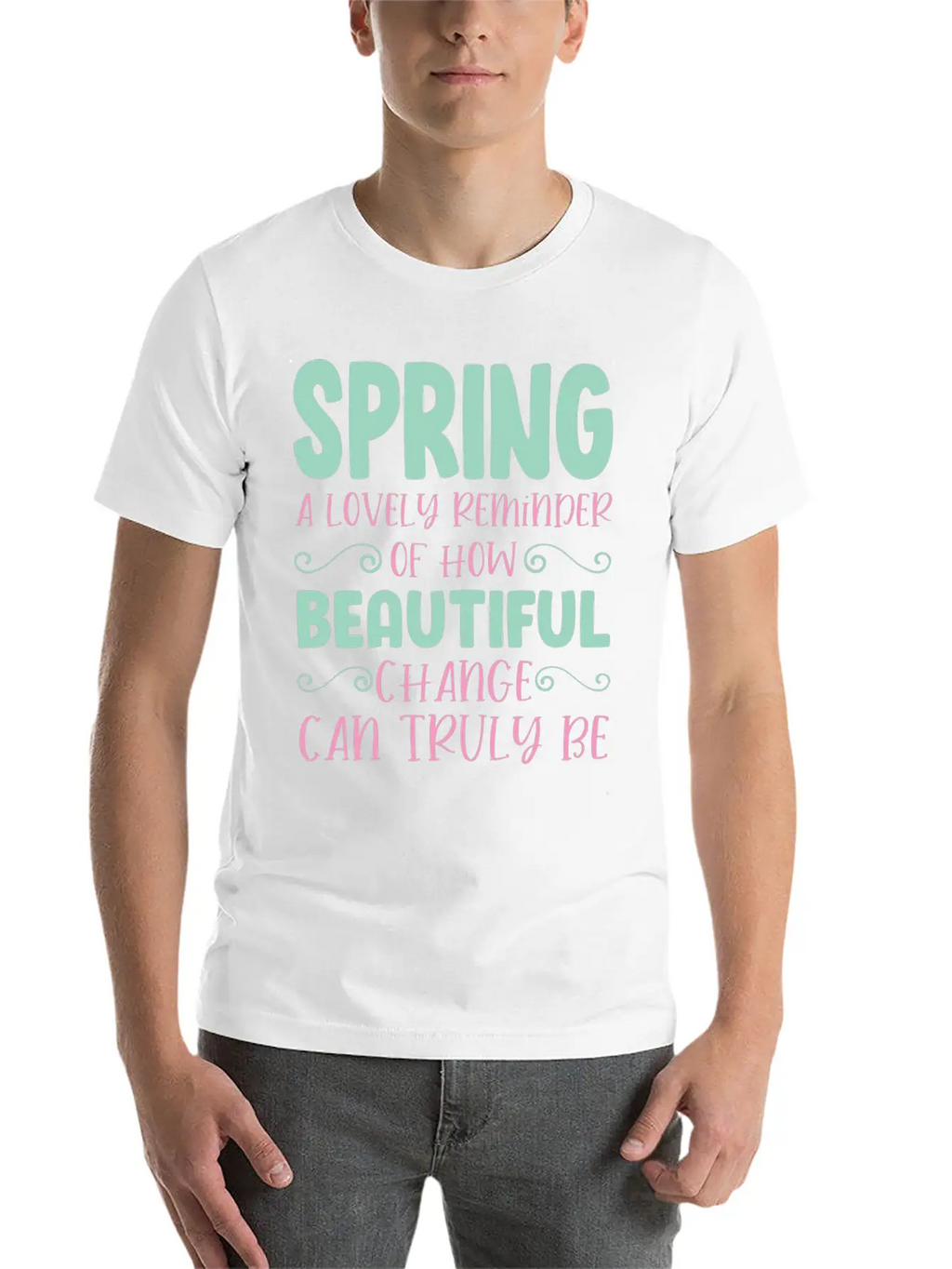 Spring A Lovely Reminder Breathable Graphic T-Shirt – Perfect For Casual Days