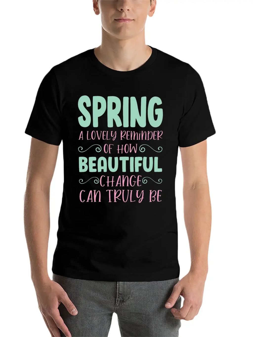 Spring A Lovely Reminder Breathable Graphic T-Shirt – Perfect For Casual Days