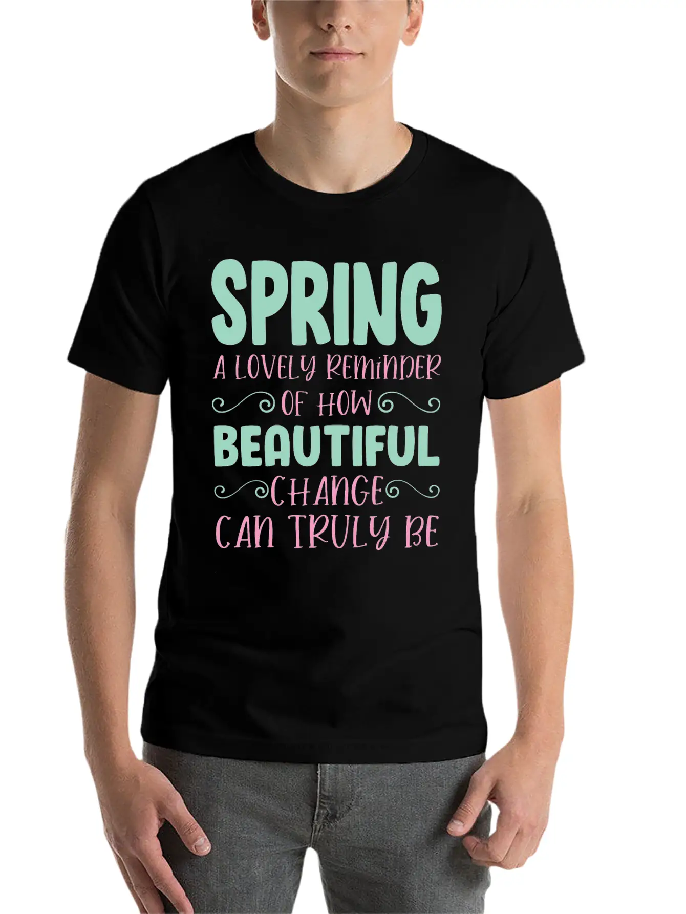 Spring A Lovely Reminder Breathable Graphic T-Shirt – Perfect For Casual Days
