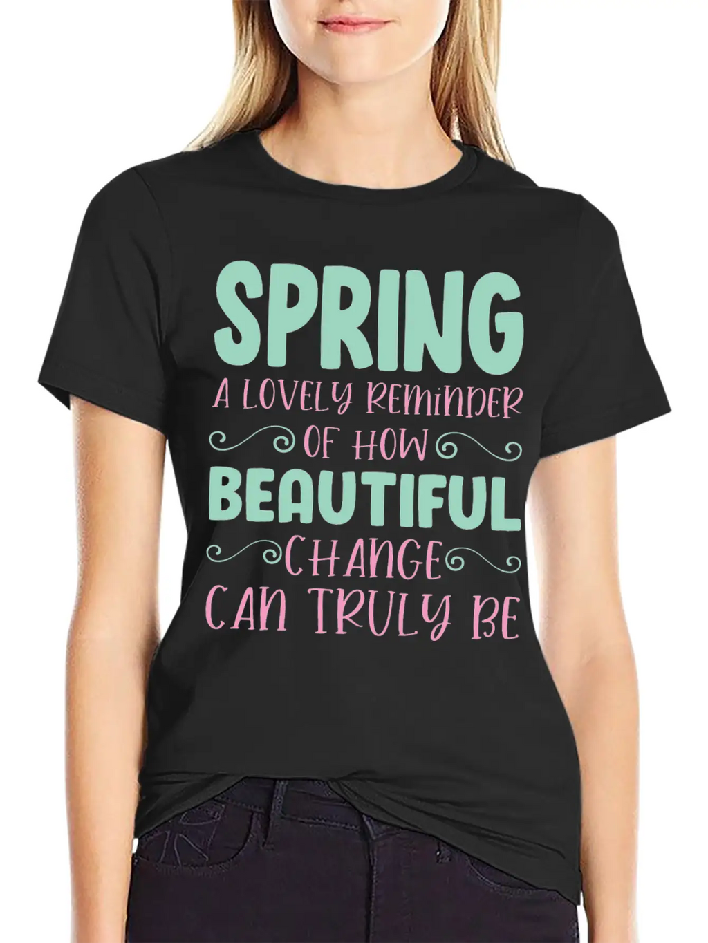 Spring A Lovely Reminder Breathable Graphic T-Shirt – Perfect For Casual Days