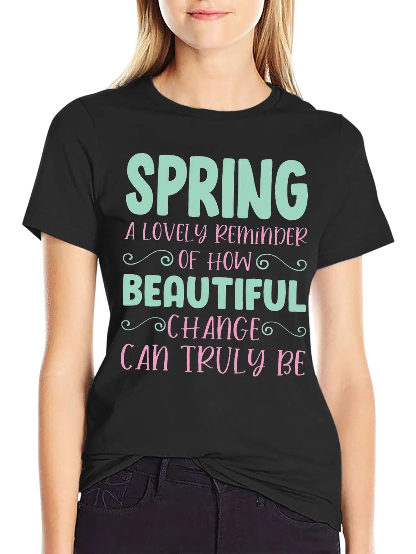 Spring A Lovely Reminder Breathable Graphic T-Shirt – Perfect For Casual Days