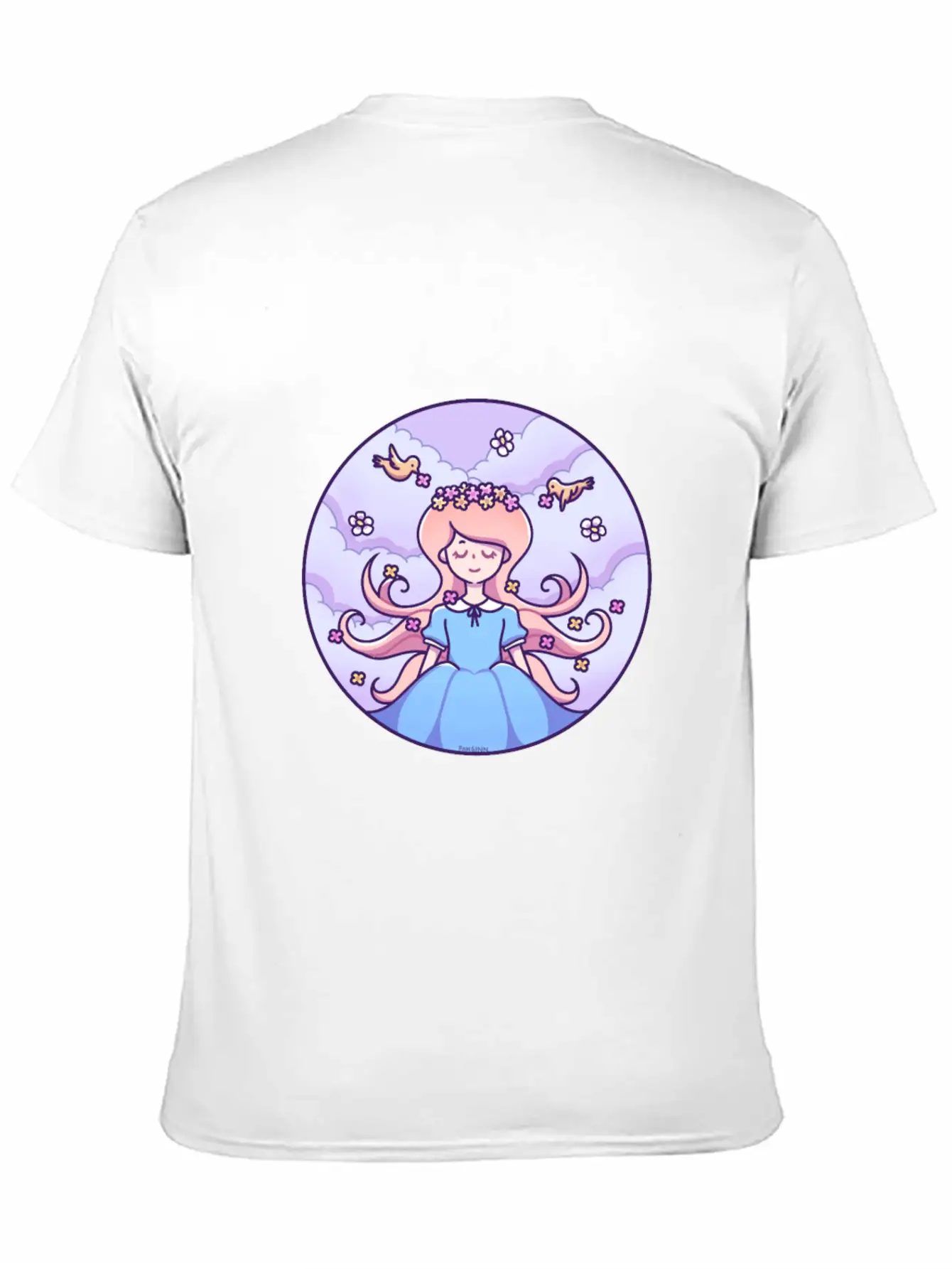 Spring Girl Birds Stylish Everyday T-Shirt – Unisex Basic Cotton Tee