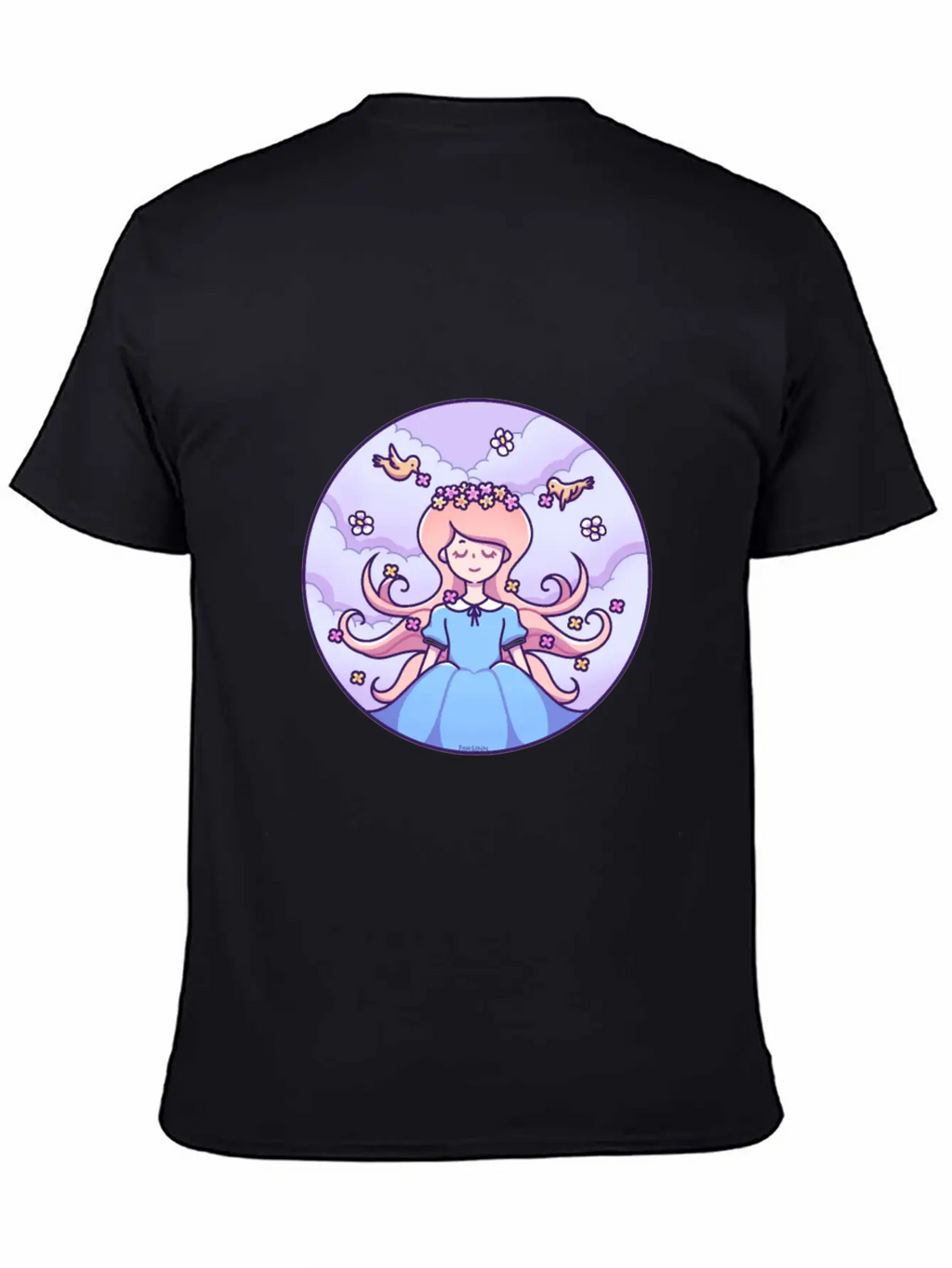 Spring Girl Birds Stylish Everyday T-Shirt – Unisex Basic Cotton Tee
