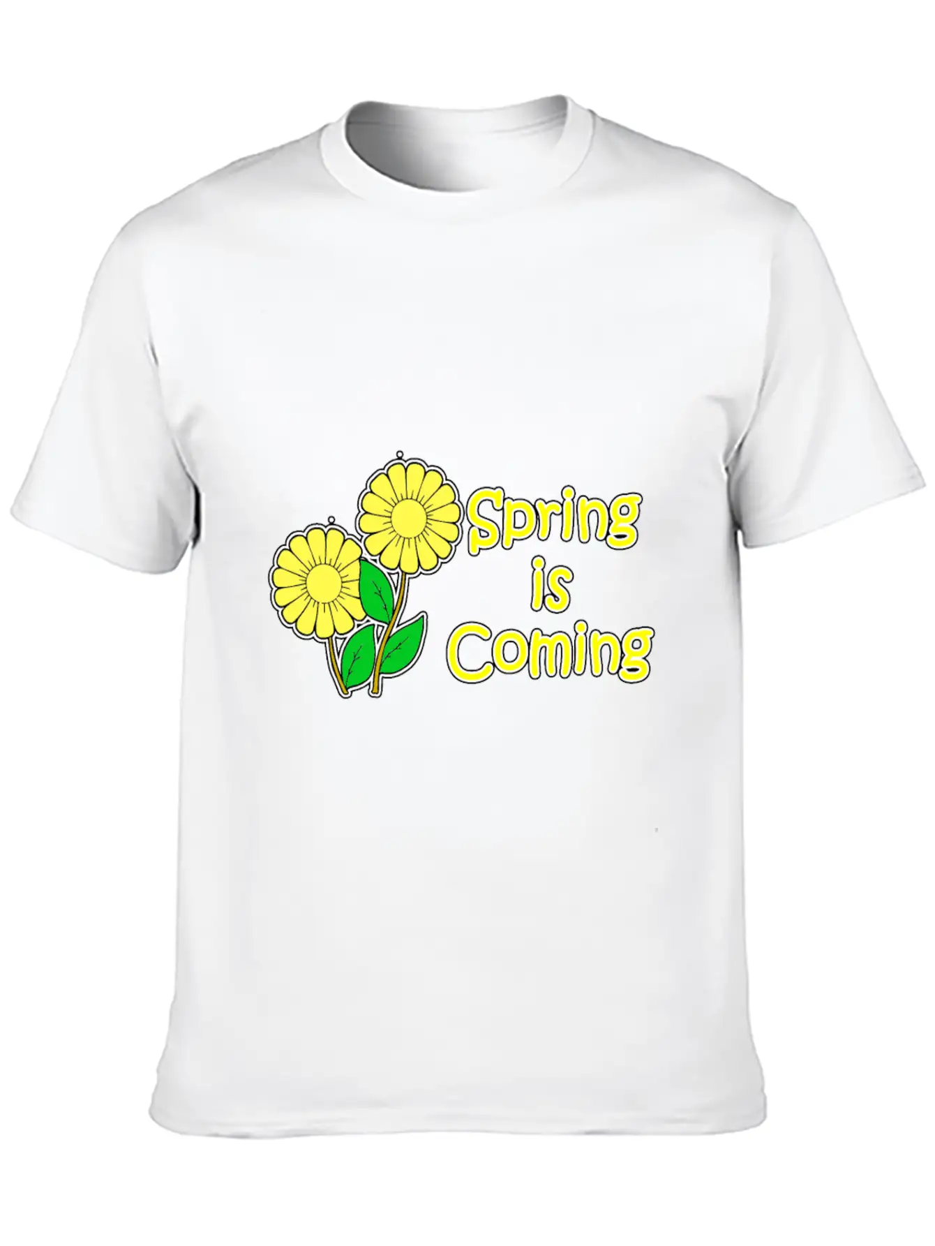 Spring Is Coming With Flowers Classic Cotton Tee – Unisex Comfort For Any Season