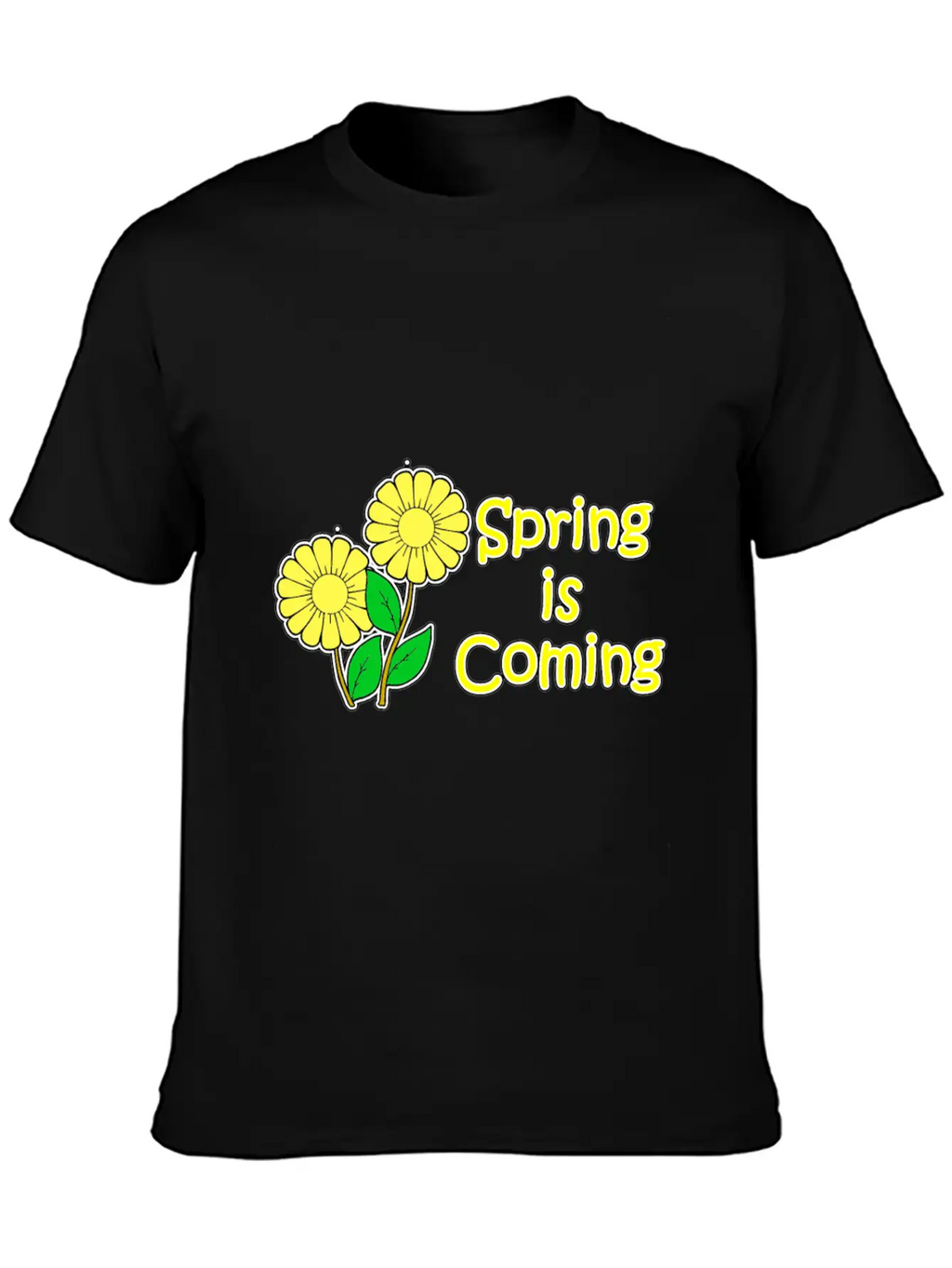 Spring Is Coming With Flowers Classic Cotton Tee – Unisex Comfort For Any Season