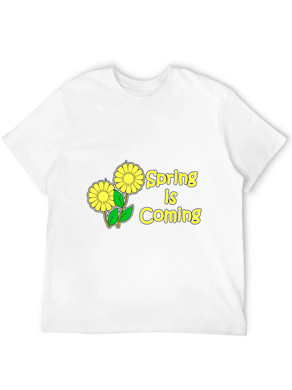 Spring Is Coming With Flowers Classic Cotton Tee – Unisex Comfort For Any Season