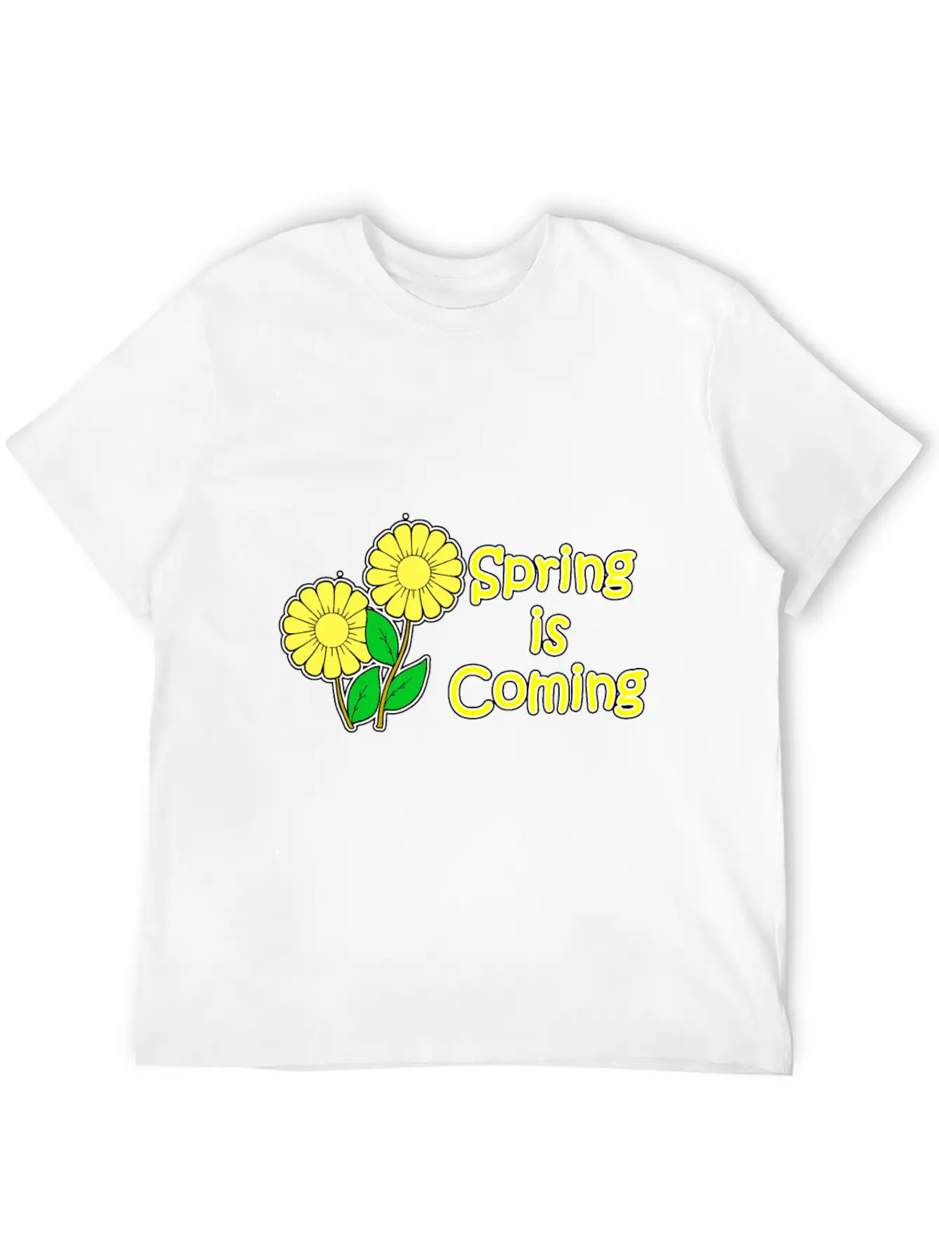Spring Is Coming With Flowers Classic Cotton Tee – Unisex Comfort For Any Season